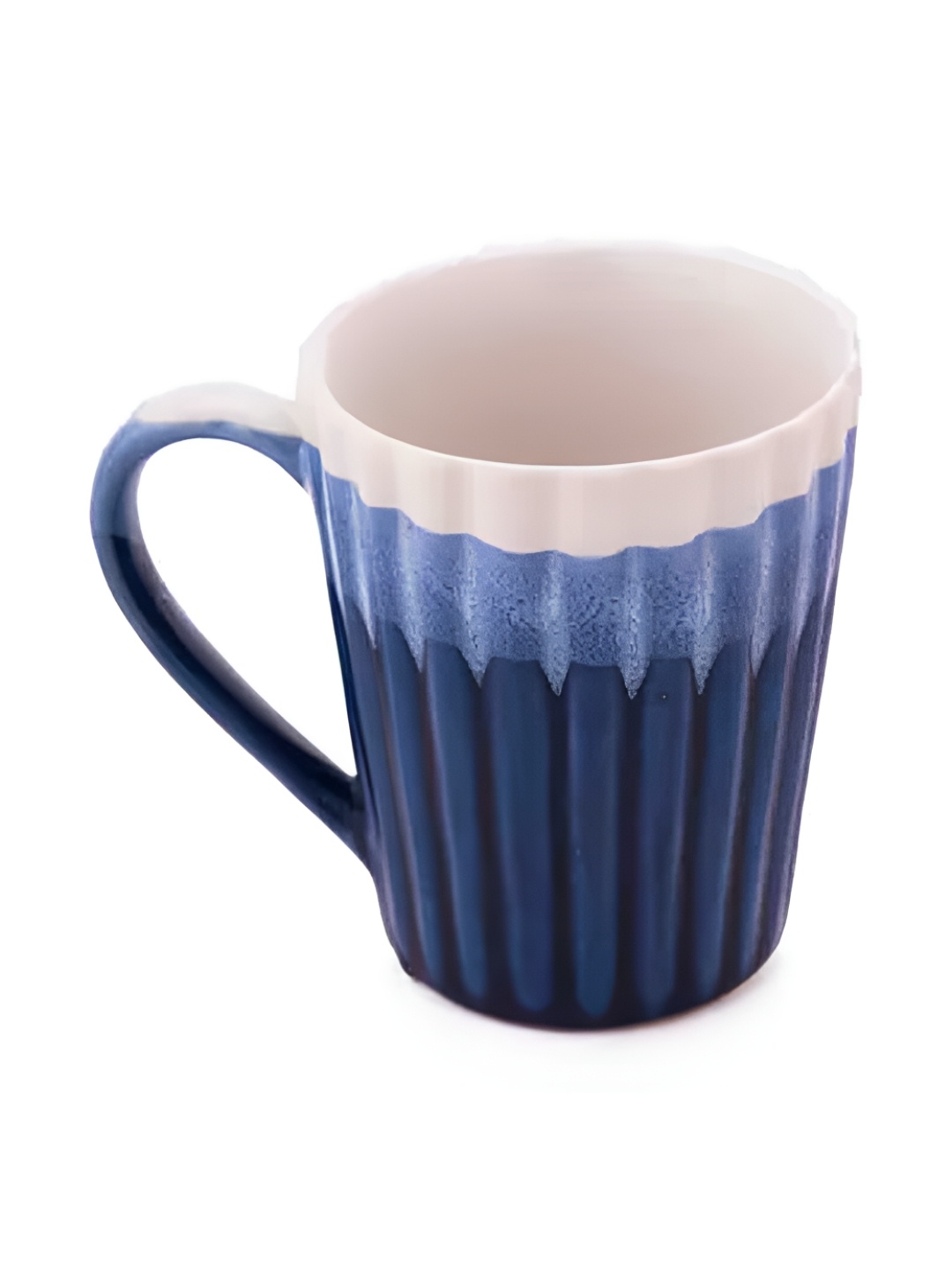 

ARAVALII Blue & White 6Pcs Textured Ceramic Glossy Dishwasher Safe Mugs