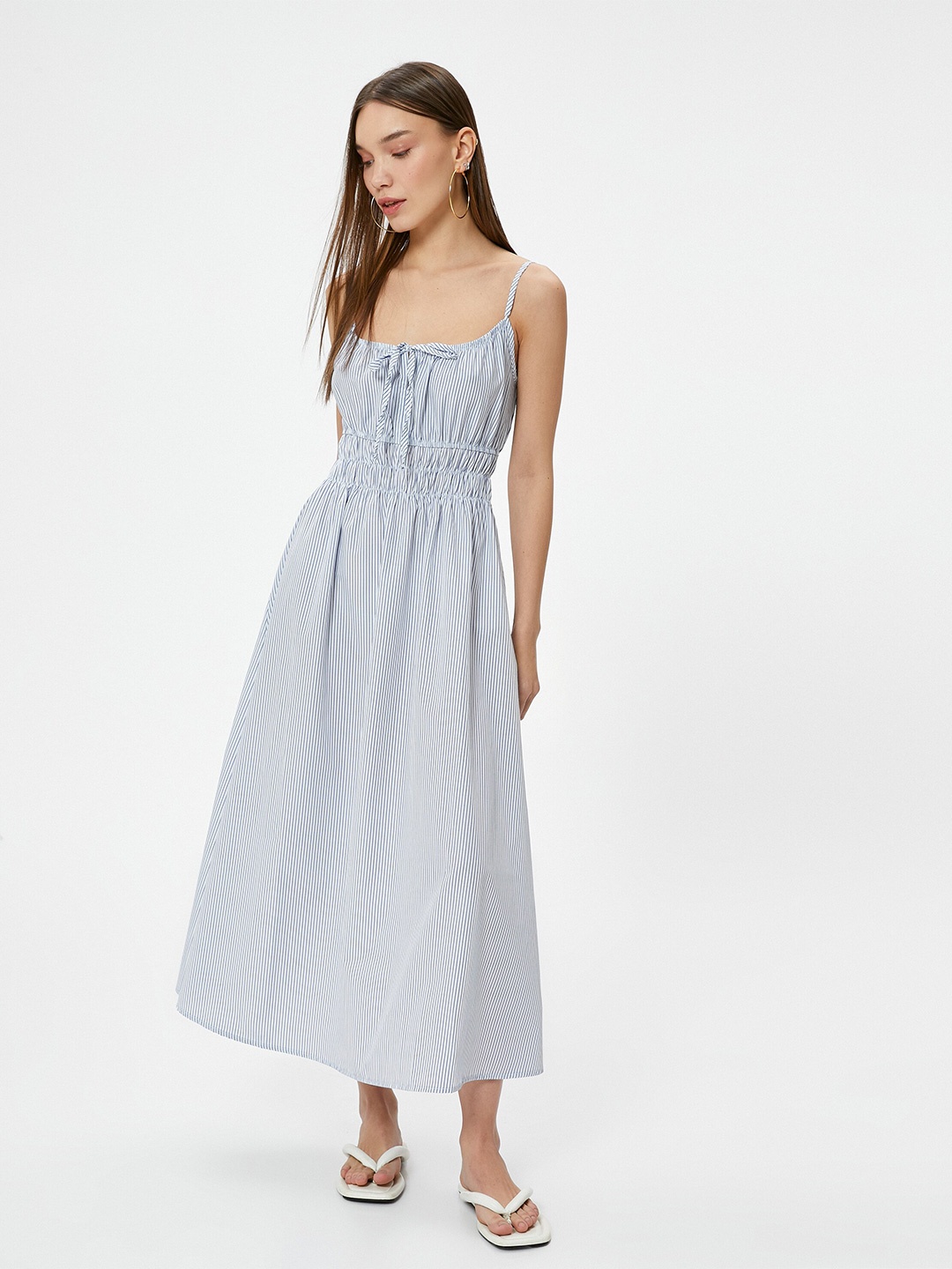 

Koton Striped Maxi Dress, Blue
