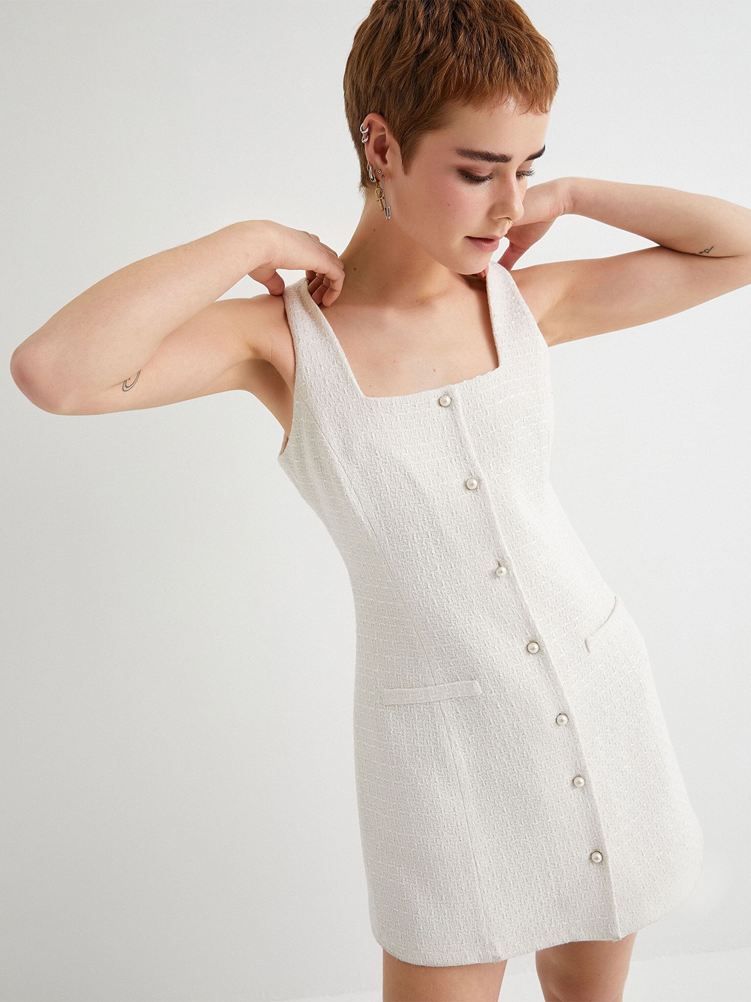 

Koton A-Line Dress, Beige