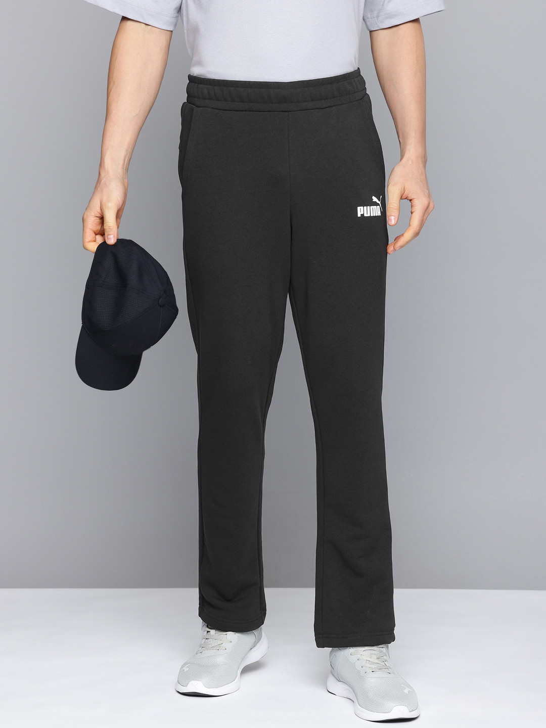 

Puma Men Brand Logo Print Detail Track Pants, Black