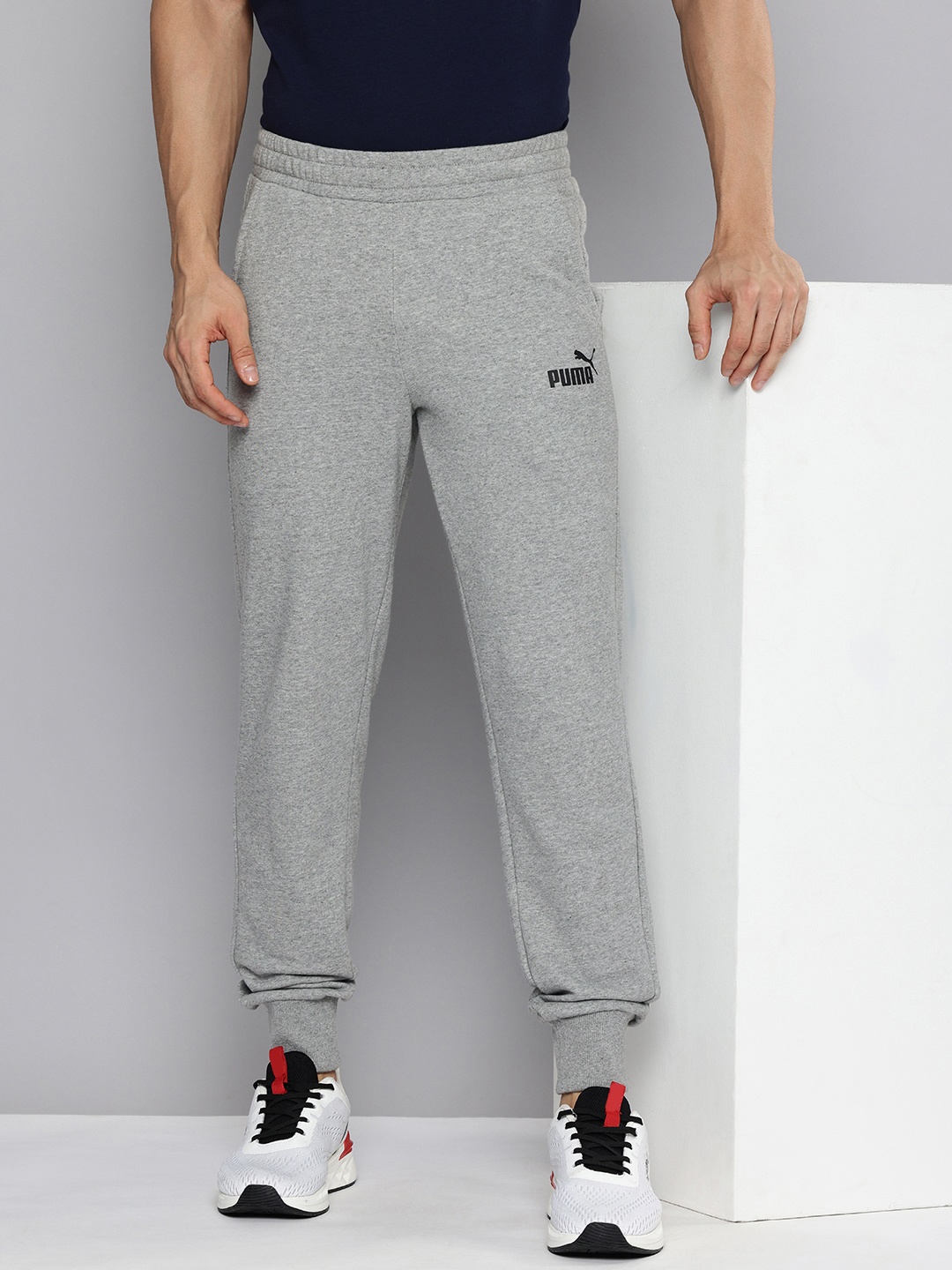 

Puma Men Classics Brand Logo Printed Joggers, Grey