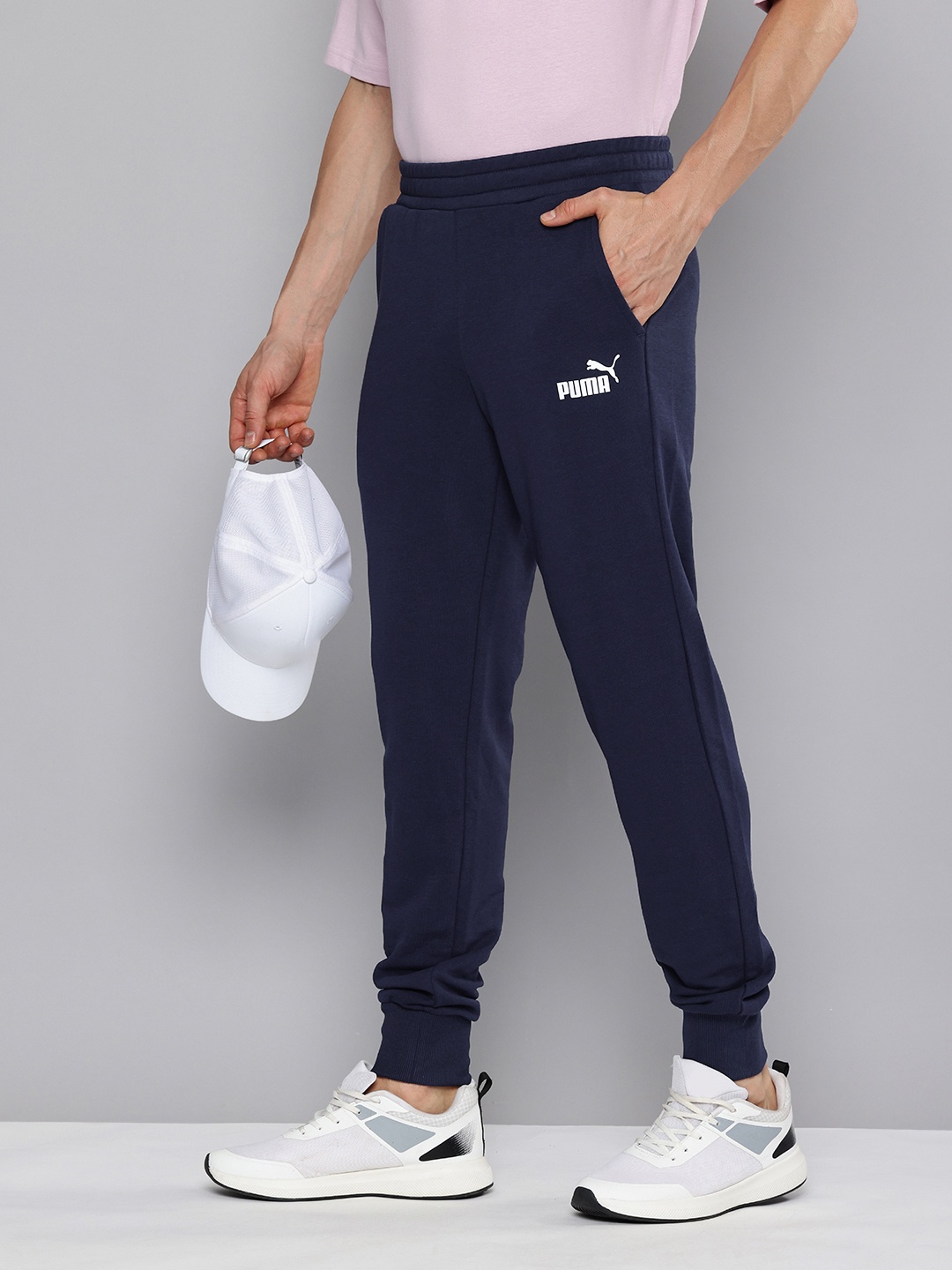 

Puma Men Classics Brand Logo Printed Joggers, Navy blue