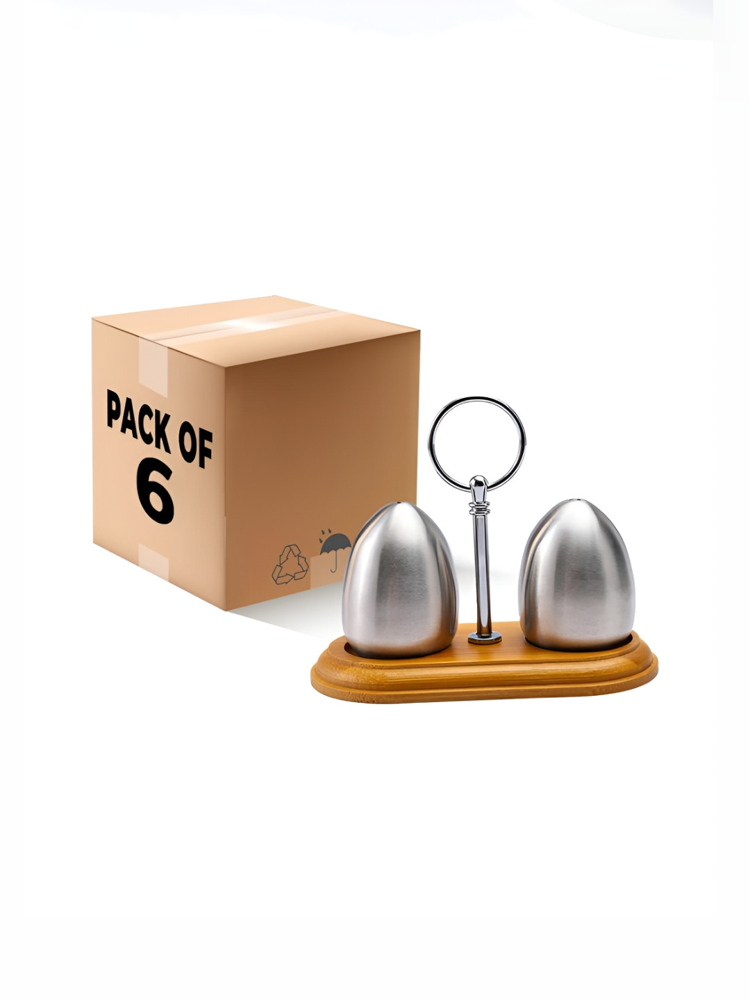 

The Better Home Silver-Toned Stainless Steel Salt and Pepper Shakers