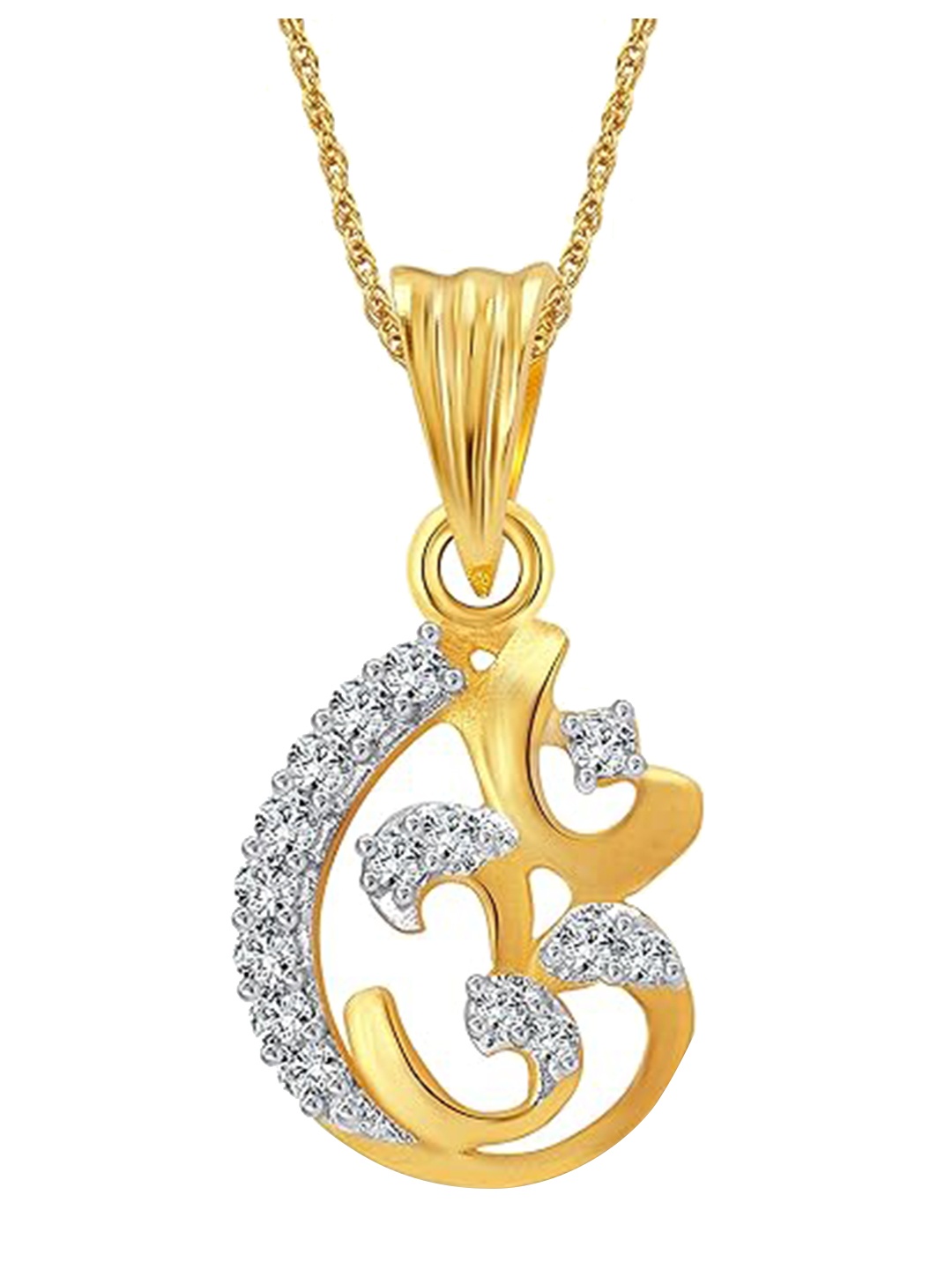 

Vighnaharta Gold-Plated Cubic Zirconia Heart Shaped Pendants