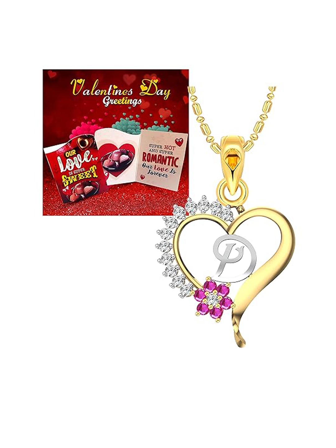 

Vighnaharta Gold-Plated Pendant With Greeting Card Gift Set