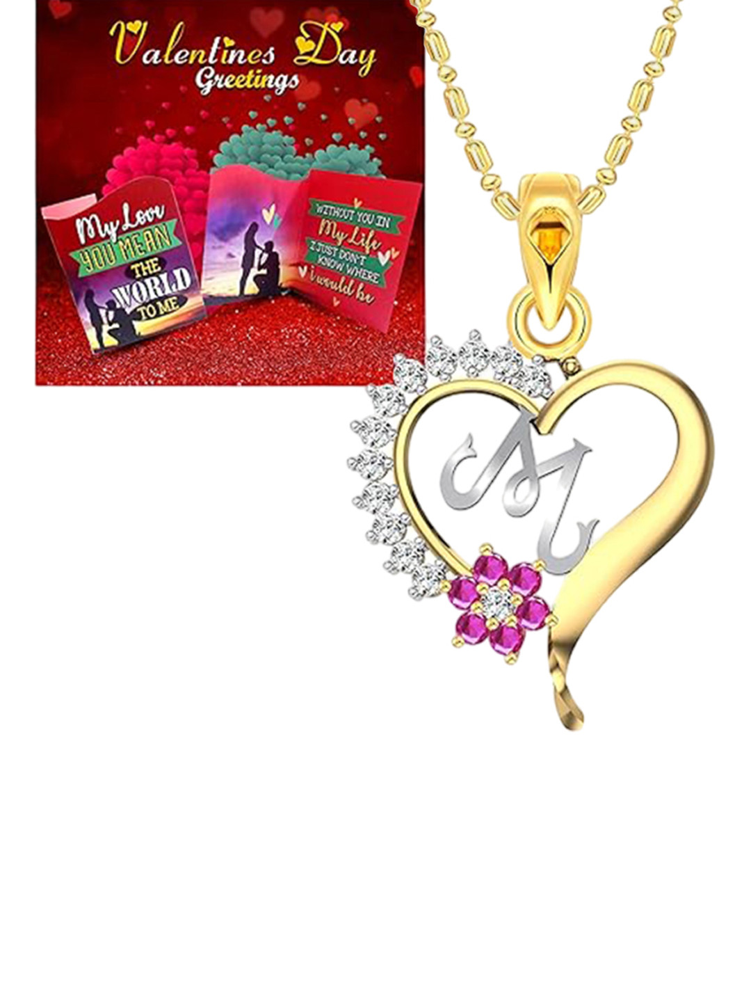 

Vighnaharta Gold-Plated Pendant With Greeting Card Gift Set