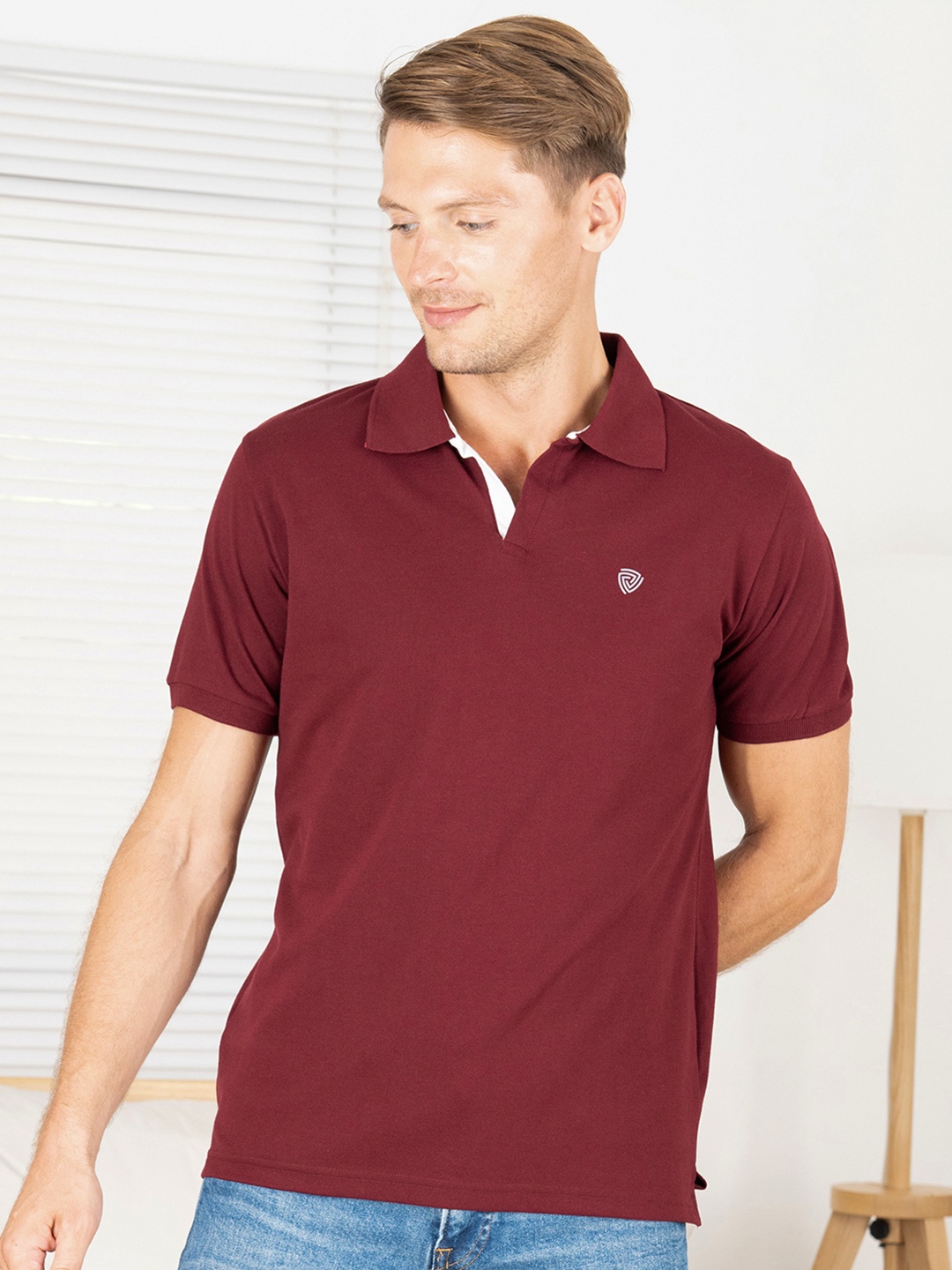 

Lux Cozi Polo Collar Lounge Tshirts, Maroon