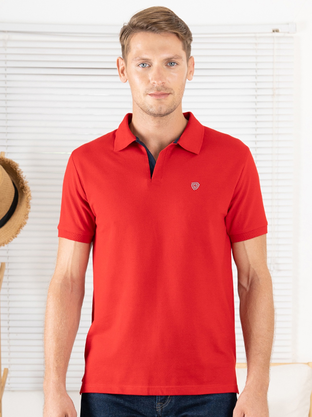 

Lux Cozi Polo Collar Lounge Tshirts, Red