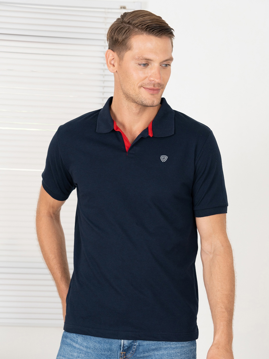 

Lux Cozi Polo Collar Lounge Tshirts, Navy blue