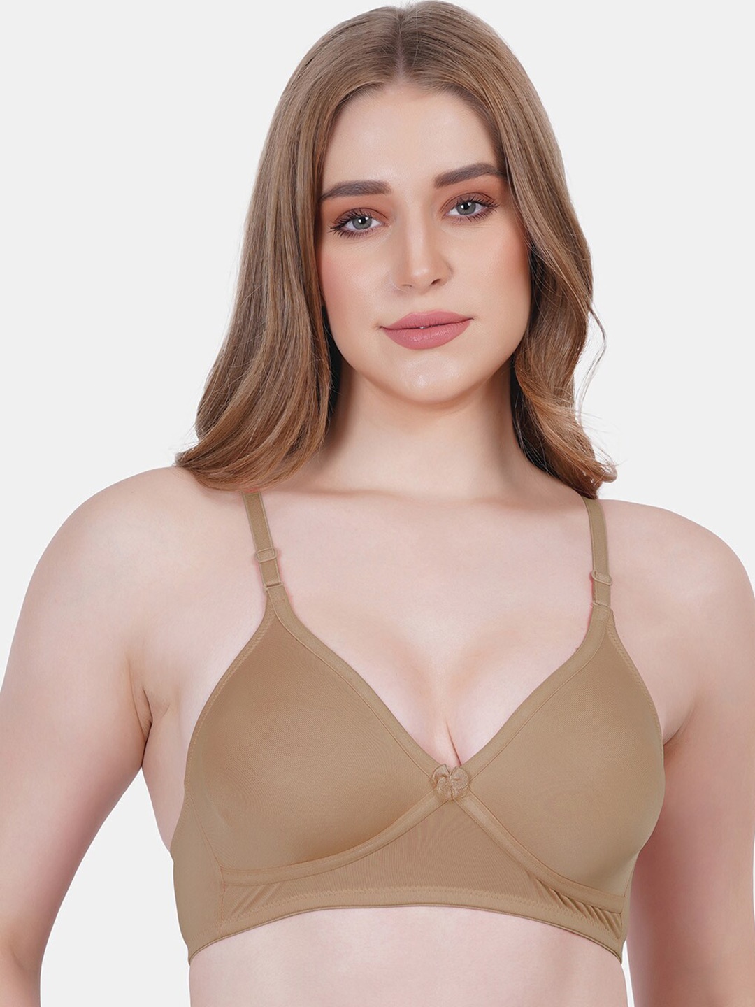 

Reveira Medium Coverage All Day Comfort Super Support Dry Fit Everyday Bra, Nude