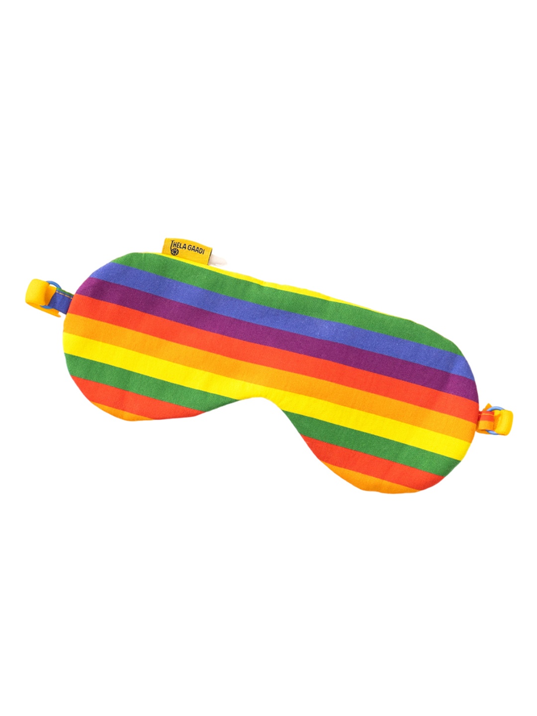 

Thela Gaadi Unisex Striped Printed Sleeping Eye Mask, Blue