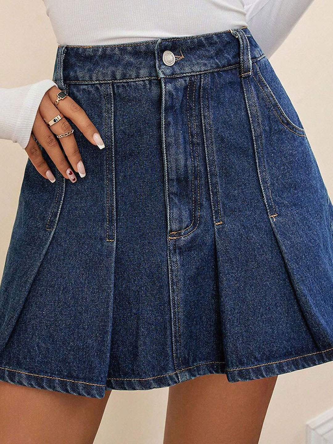 

Stylecast X Kotty Flared Mini Skirts, Blue