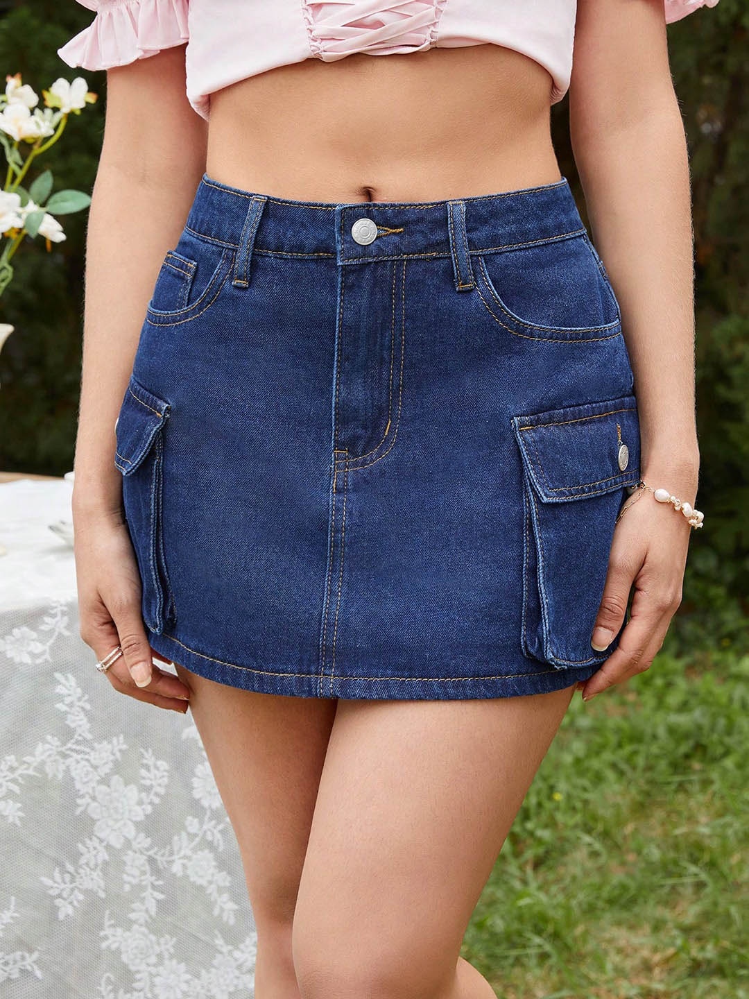 

Stylecast X Kotty Pencil Mini Skirts, Blue