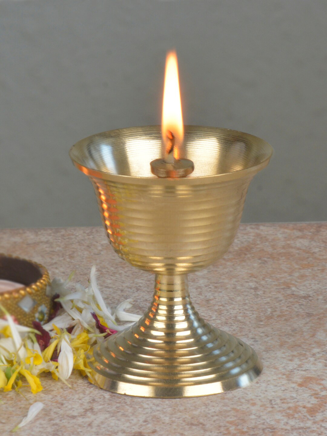 

StyleMyWay Gold Toned Brass Pooja Akhand Diya
