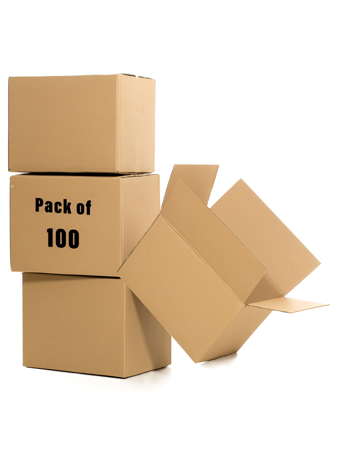 

Kuber Industries Brown 100 Pieces Corrugated Packing Storage Boxes