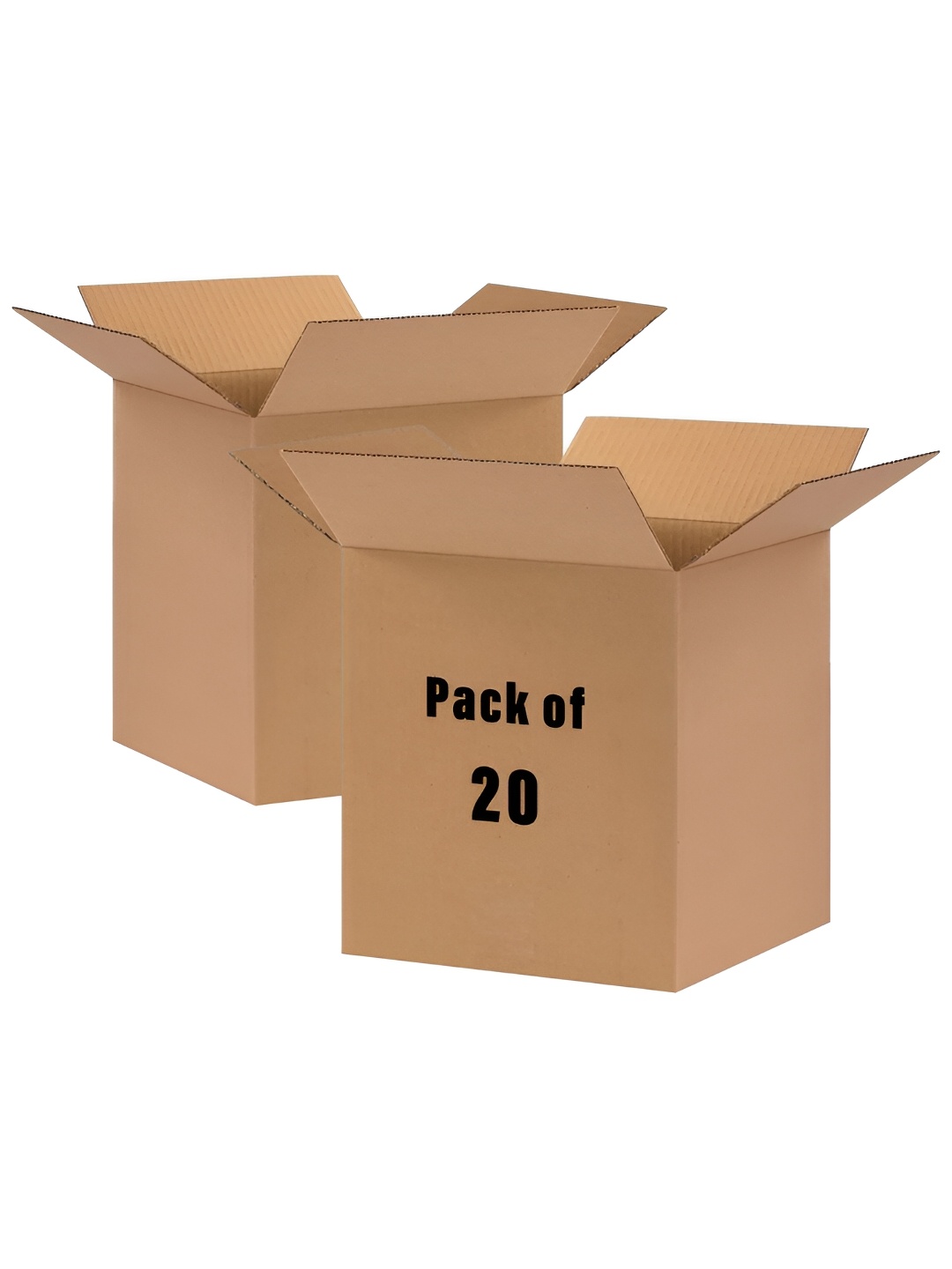 Kuber Industries Brown 20 Pieces Corrugated Packing Storage Boxes