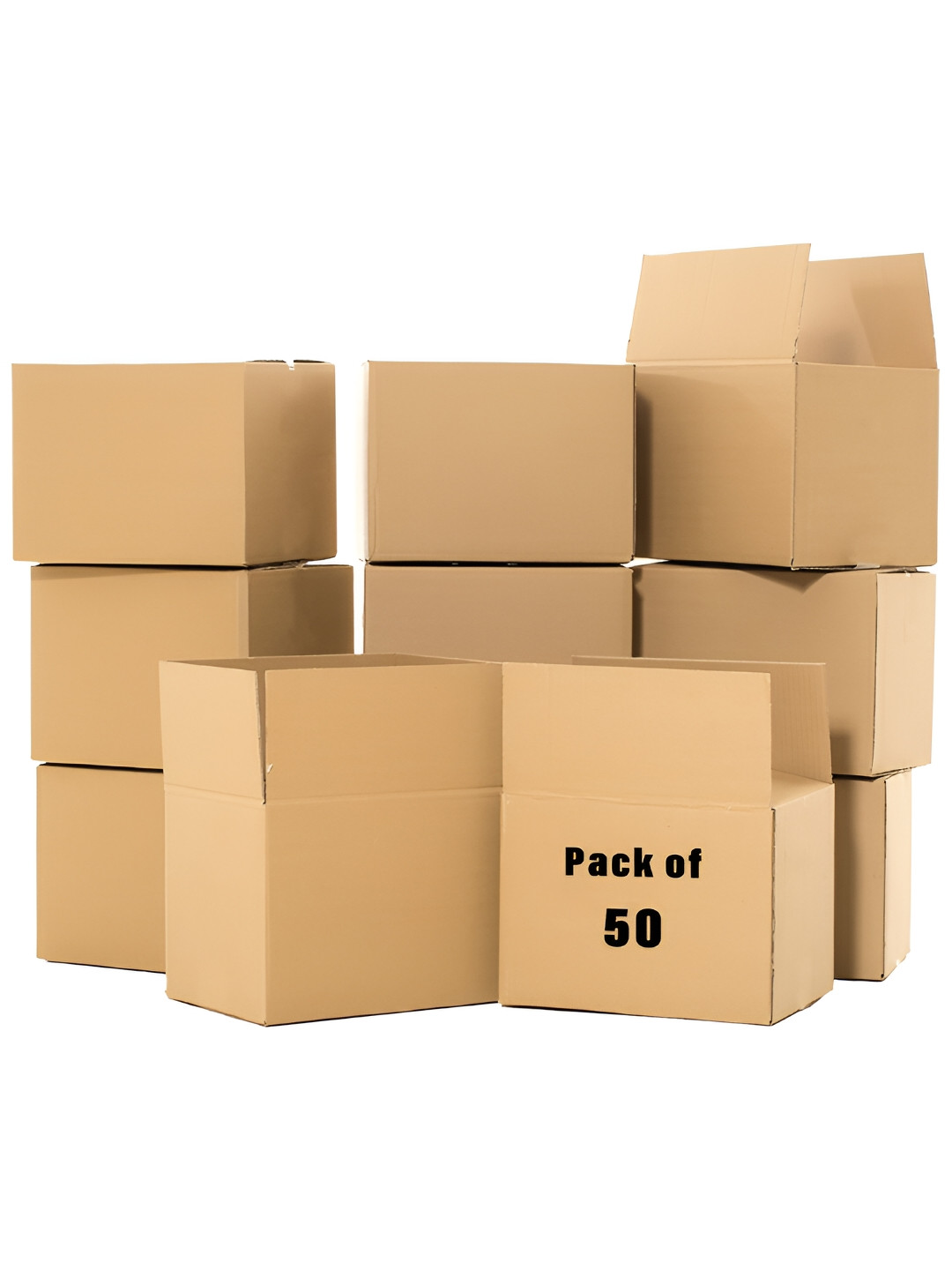

Kuber Industries Brown 50 Pieces Corrugated Packing Storage Boxes