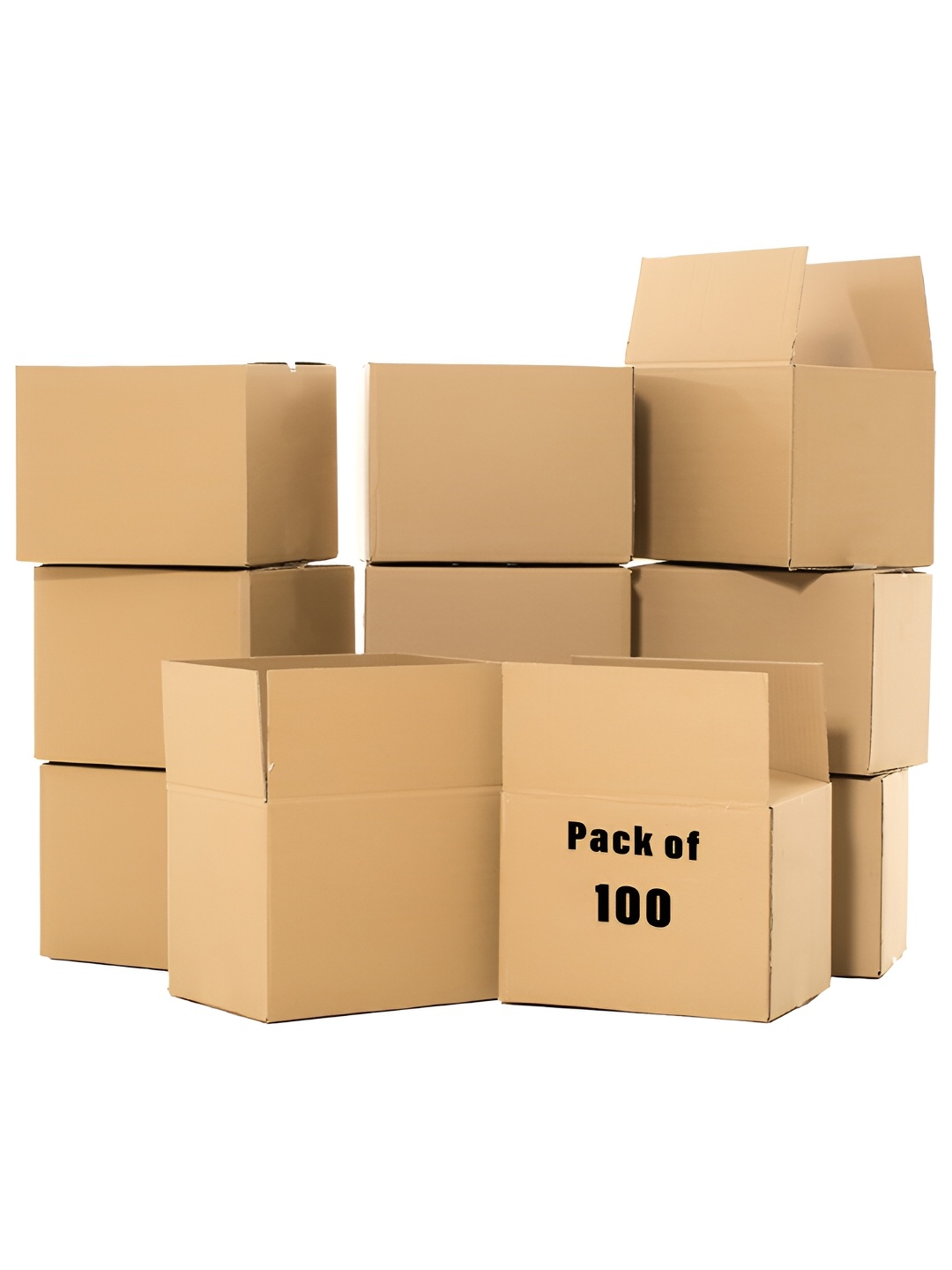 

Kuber Industries Brown 100Pcs Corrugated Packing Storage Boxes