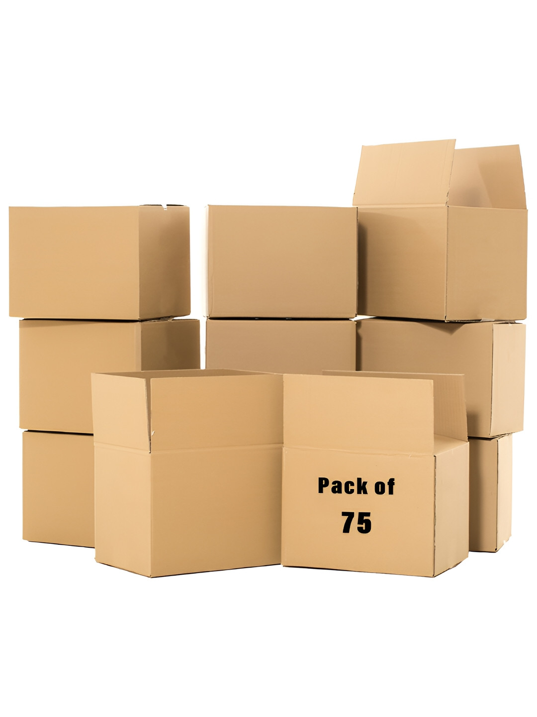 

Kuber Industries Brown Set Of 75 Corrugated Packing Storage Box