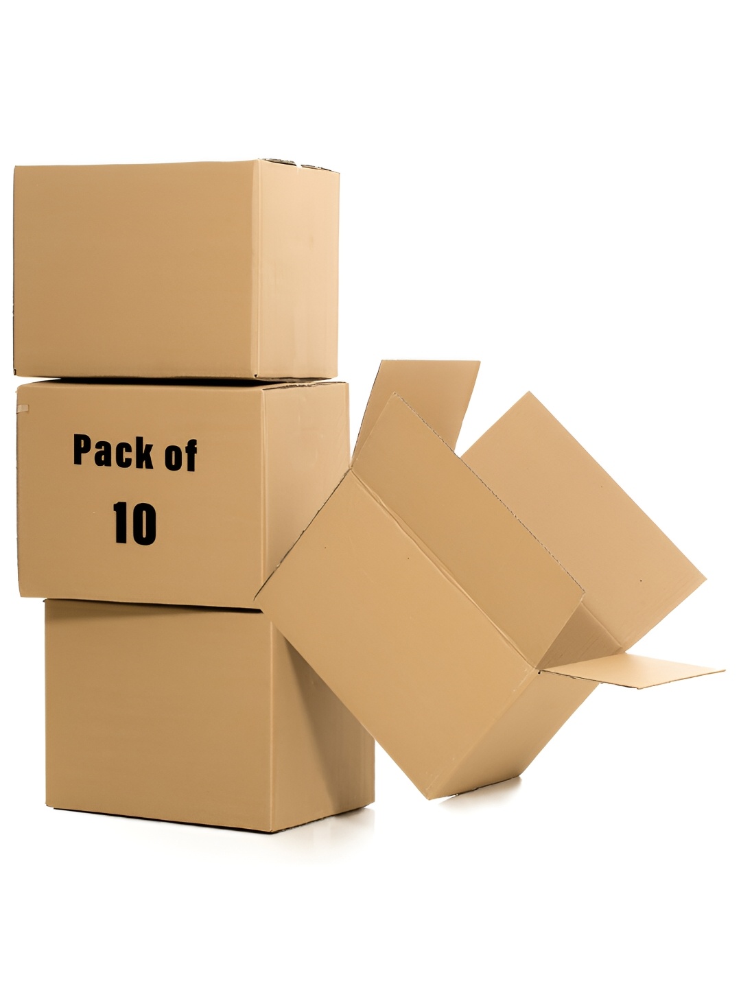 

Kuber Industries Brown Set Of 10 Corrugated Packing Storage Box