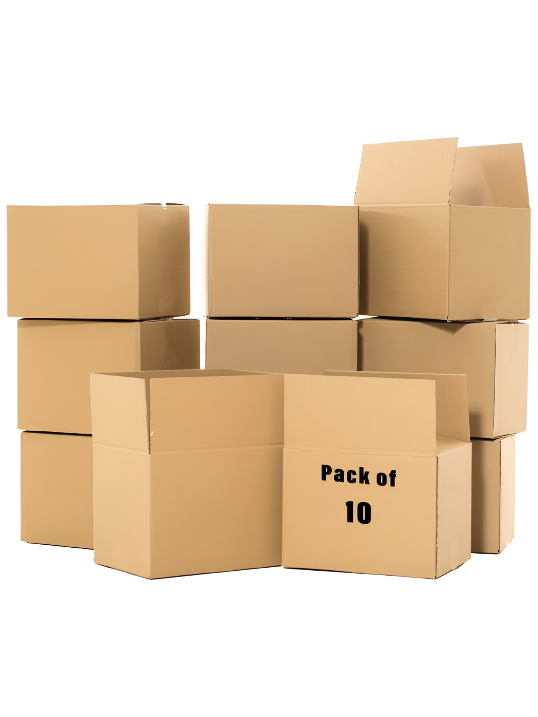 

Kuber Industries Brown 10Pcs Corrugated Packing Storage Boxes