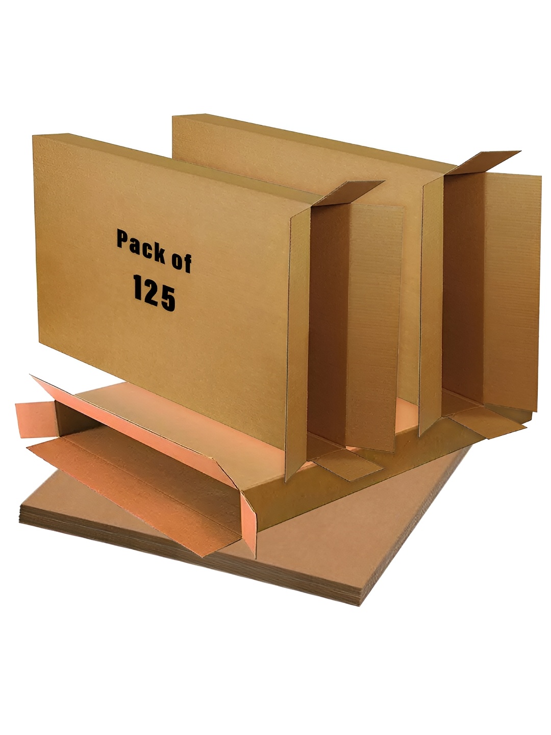 

Kuber Industries Brown 125 Pieces Corrugated Packing Storage Box
