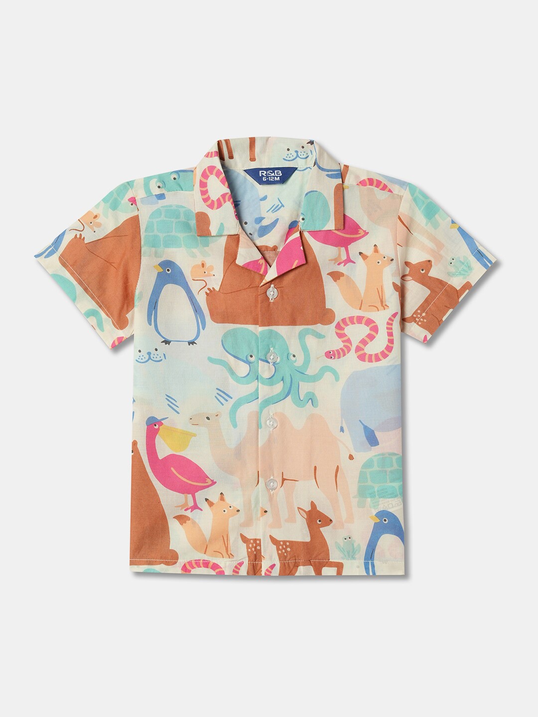 

R&B Boys Opaque Printed Casual Shirt, Multi
