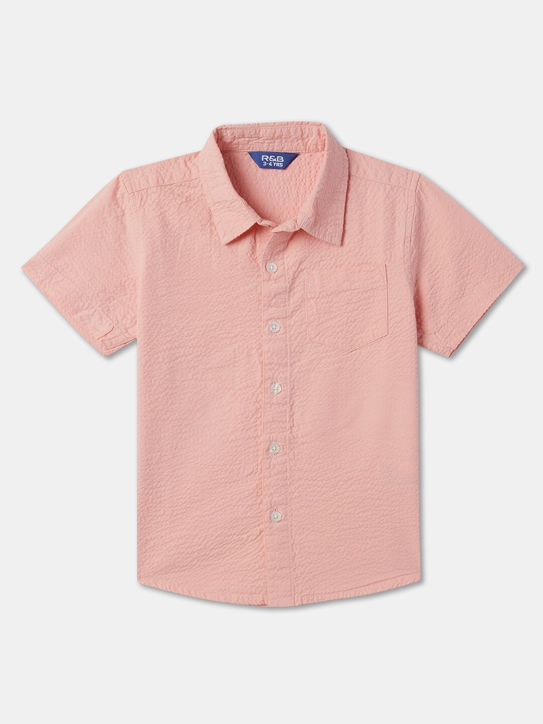 

R&B Boys Opaque Casual Shirt, Pink