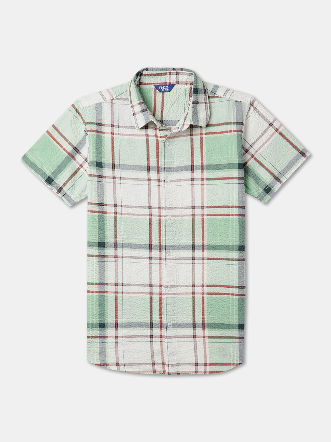 

R&B Boys Tartan Checks Opaque Checked Casual Shirt, Multi