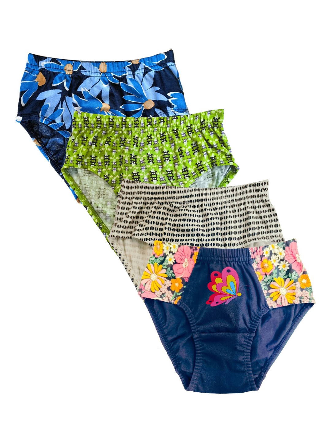 

BAESD Girls Pack Of 4 Assorted Cotton Hipster Briefs