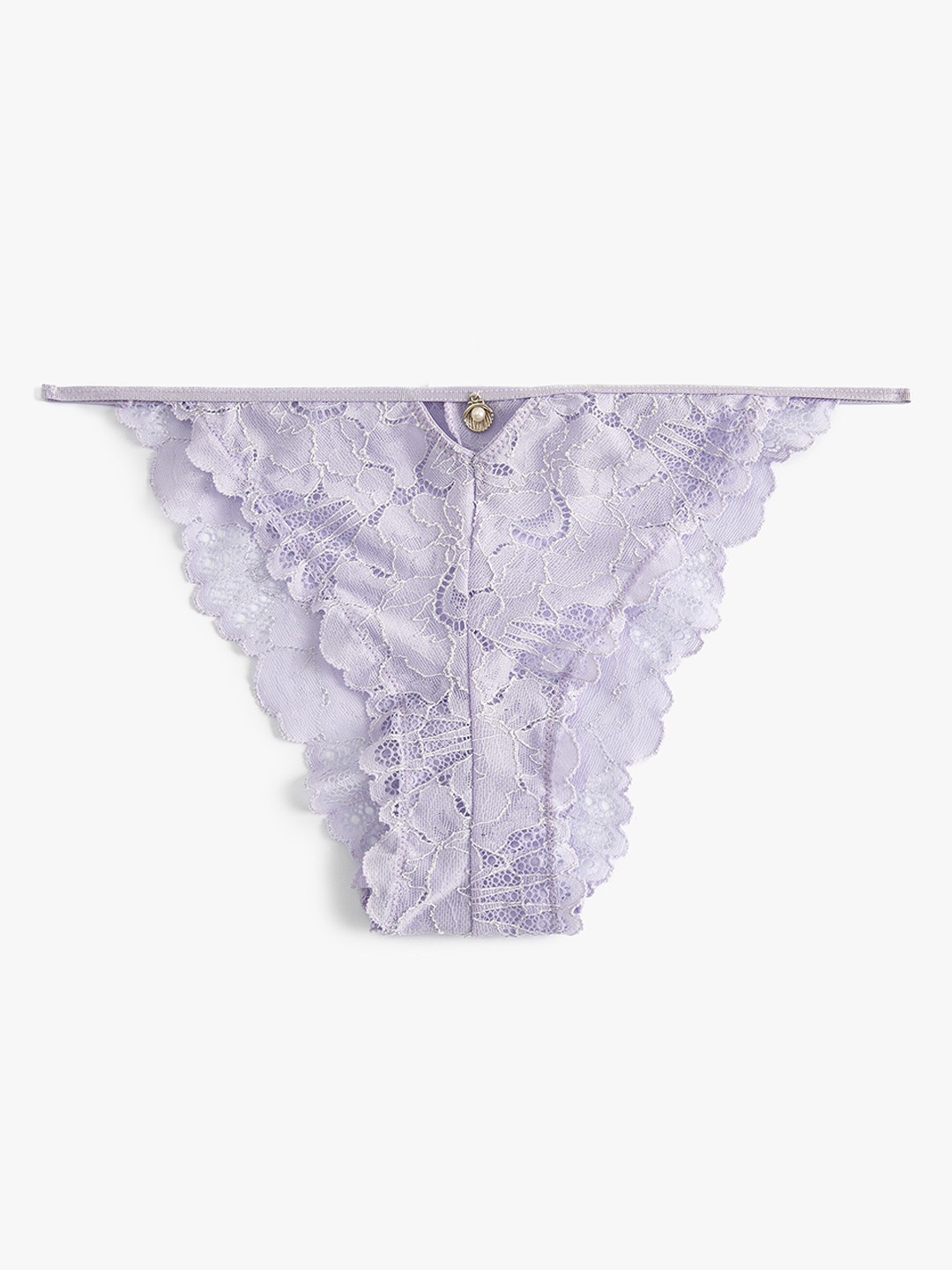 

Koton Self Design Breathability Lace Thong Briefs 8684286014917, Purple