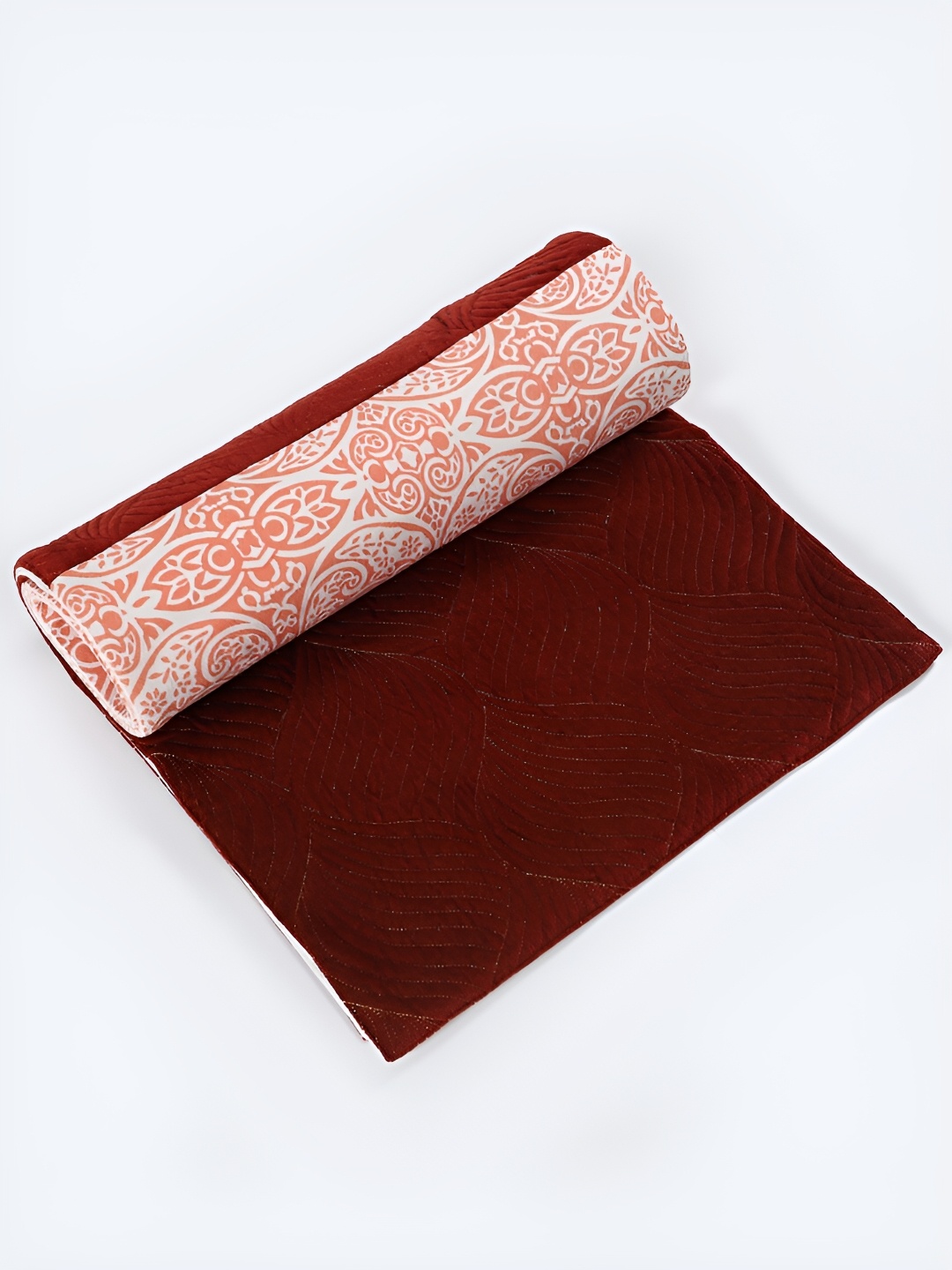 

Ratan Cart Brown & Pink Printed Bed Runner