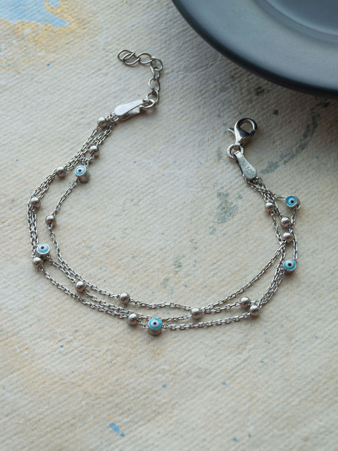 

MANNASH Sterling Silver Rhodium Plated Link Bracelet