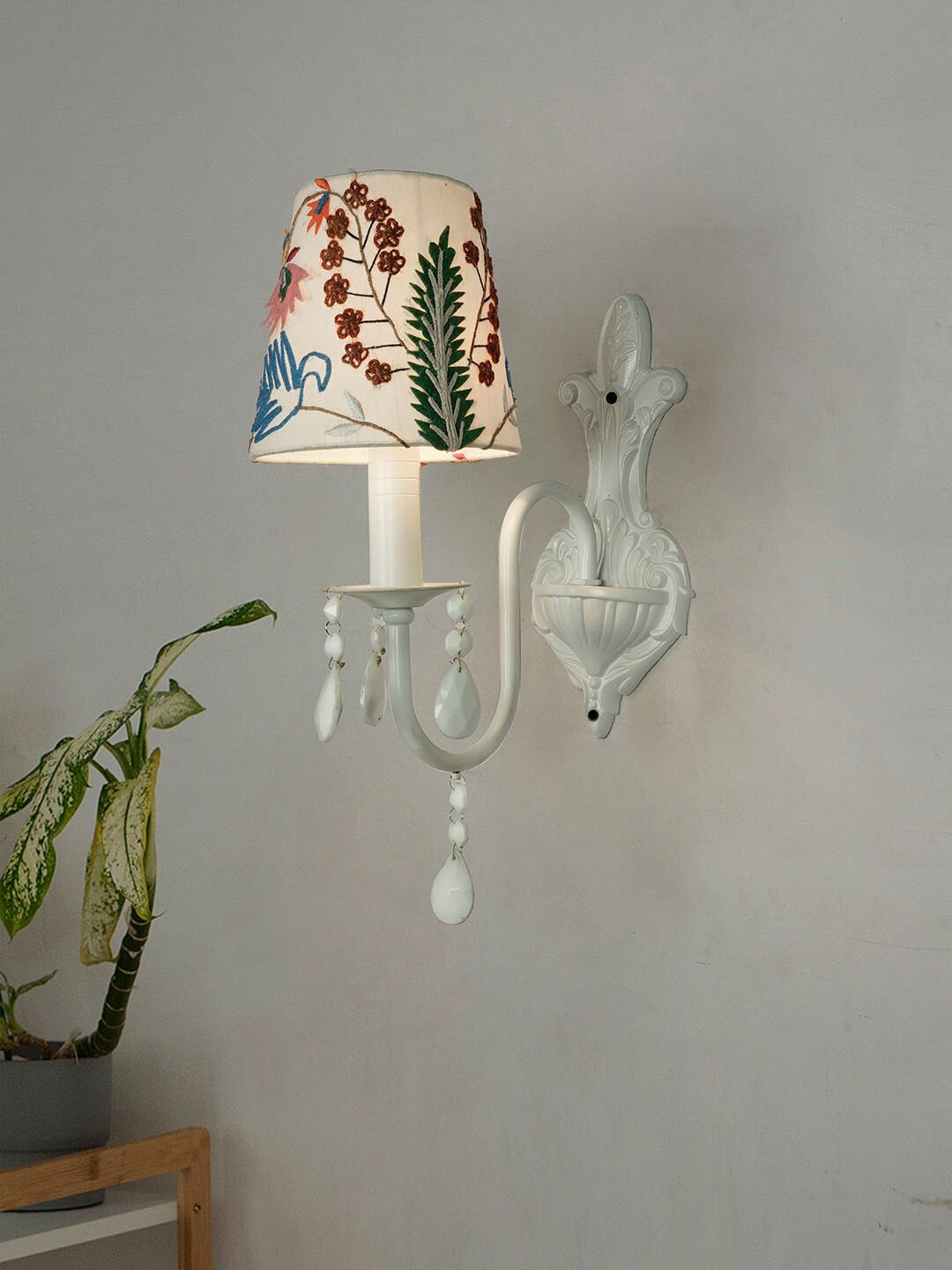 

Fos Lighting White Printed Metal Frustum Contemporary Wall Lamps