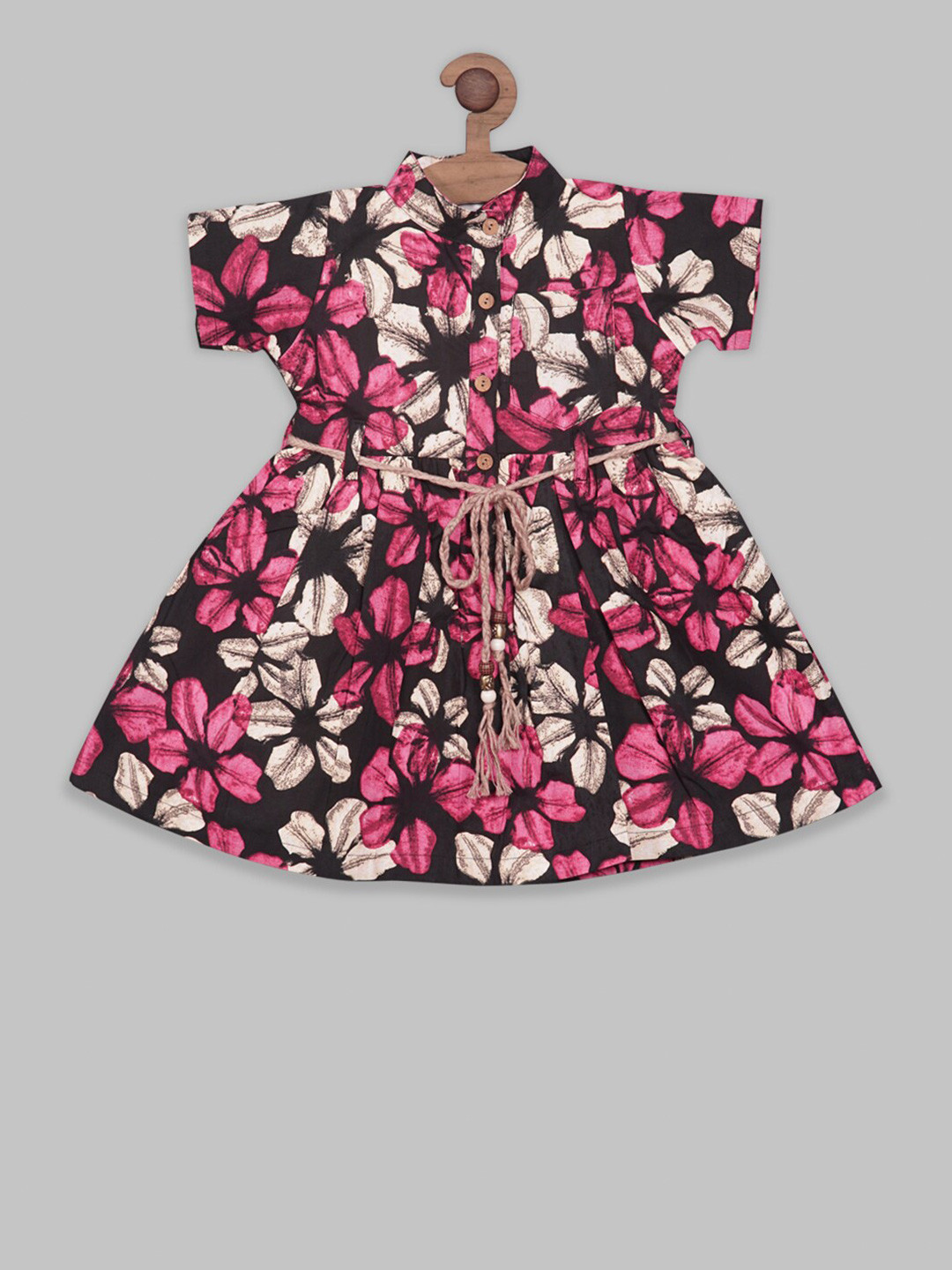 

BAESD Floral Print Cold-Shoulder Fit & Flare Dress, Purple
