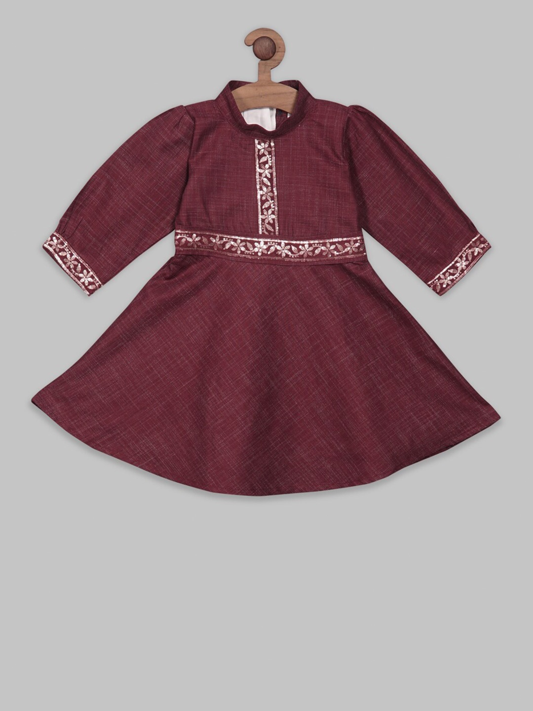 

BAESD Print Fit & Flare Dress, Maroon