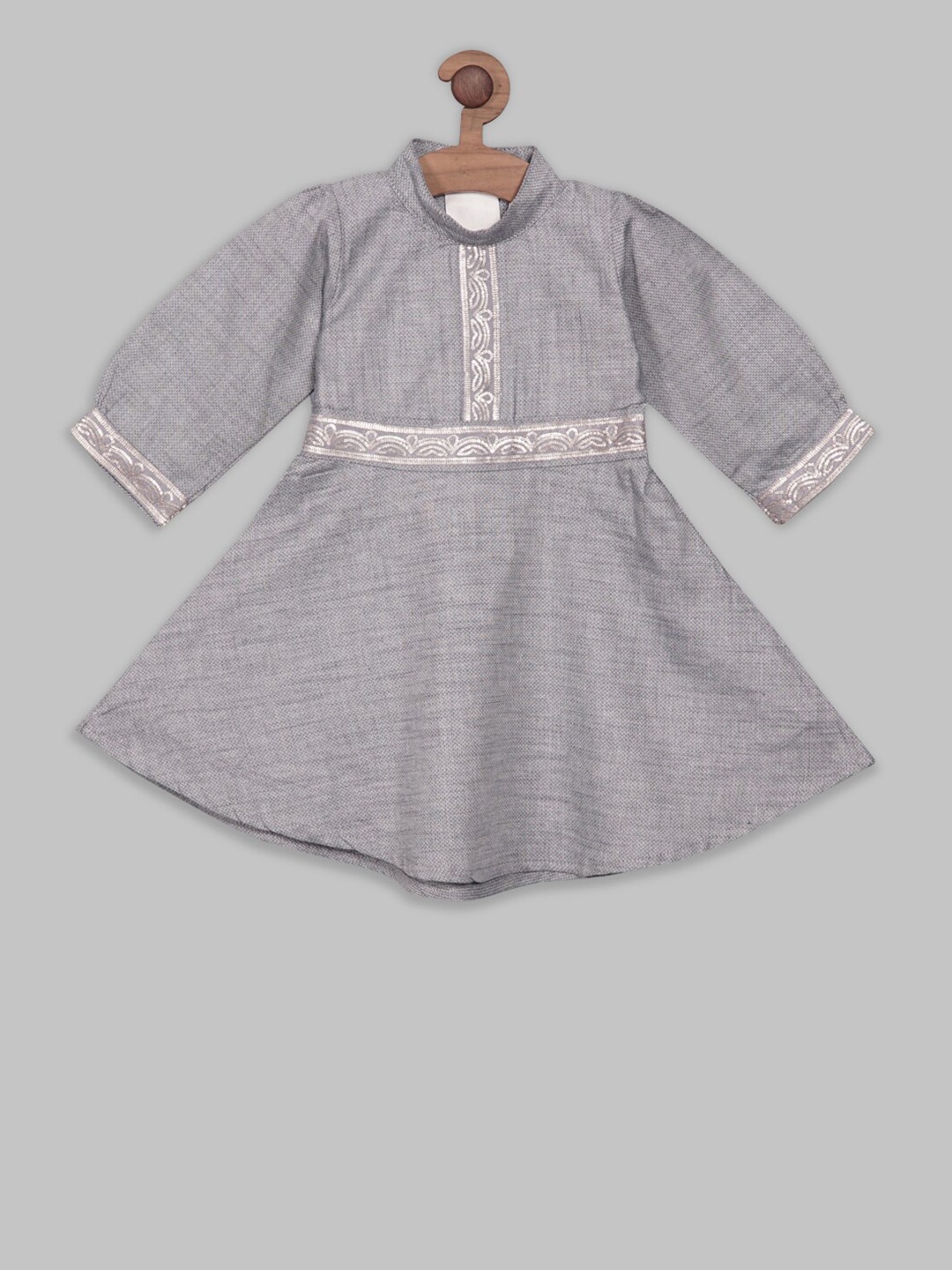 

BAESD Checked A-Line Dress, Grey