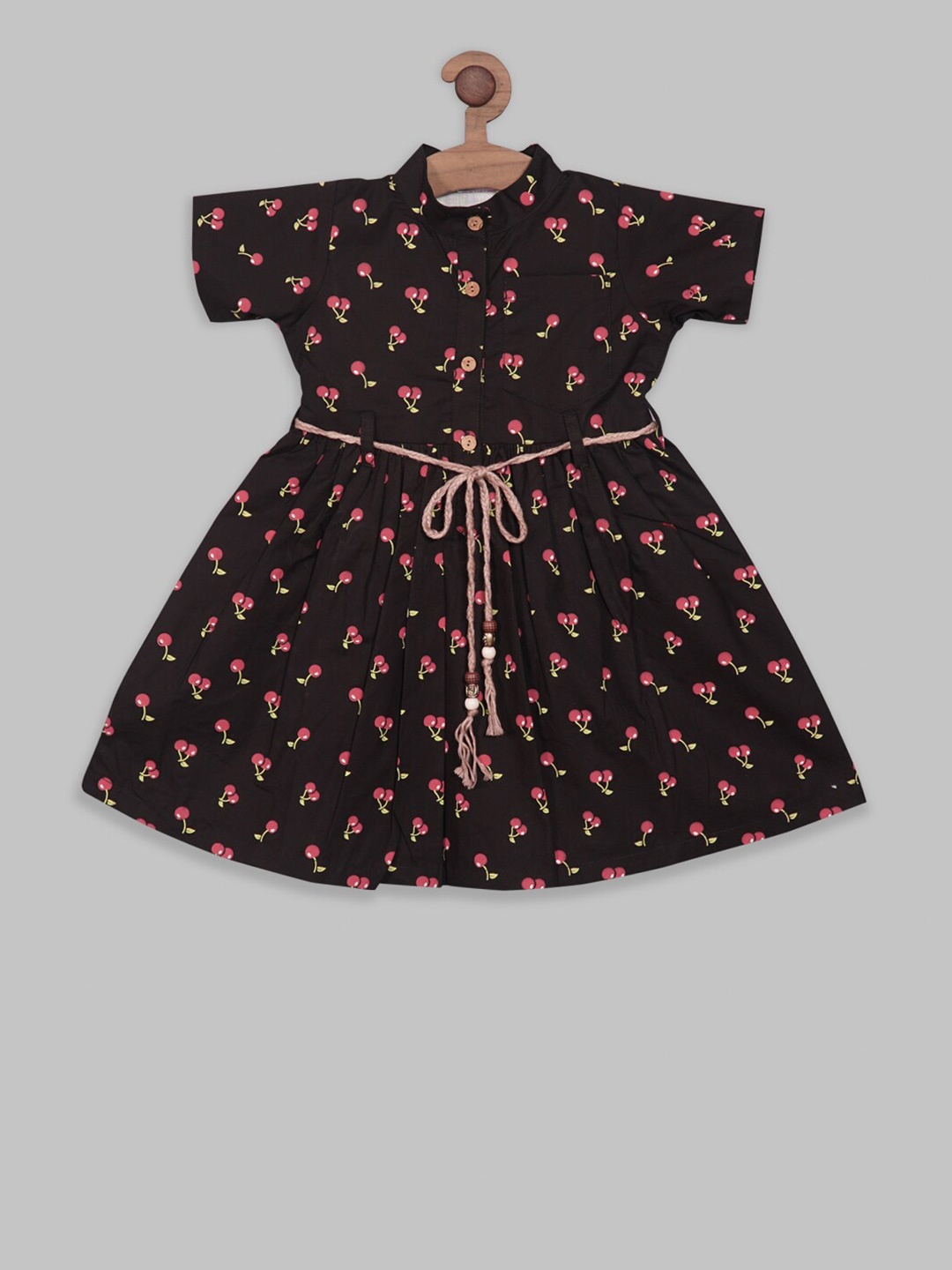 

BAESD Floral Print Fit & Flare Dress, Black