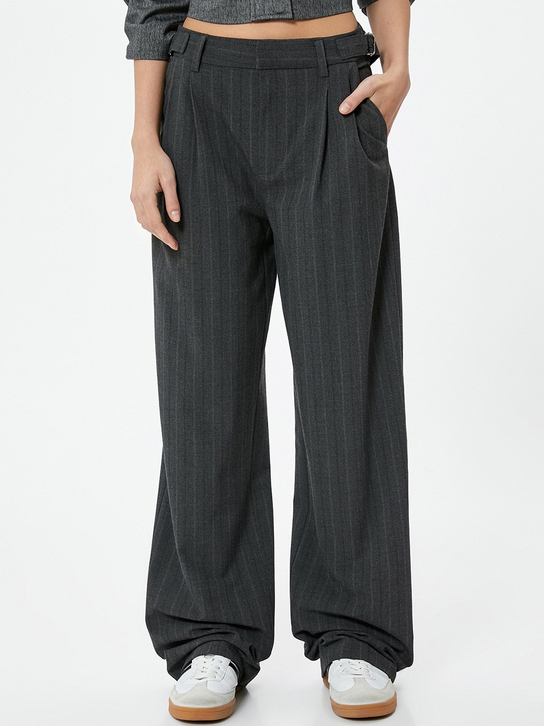 

Koton Women Straight Fit Regular Trouser, Grey