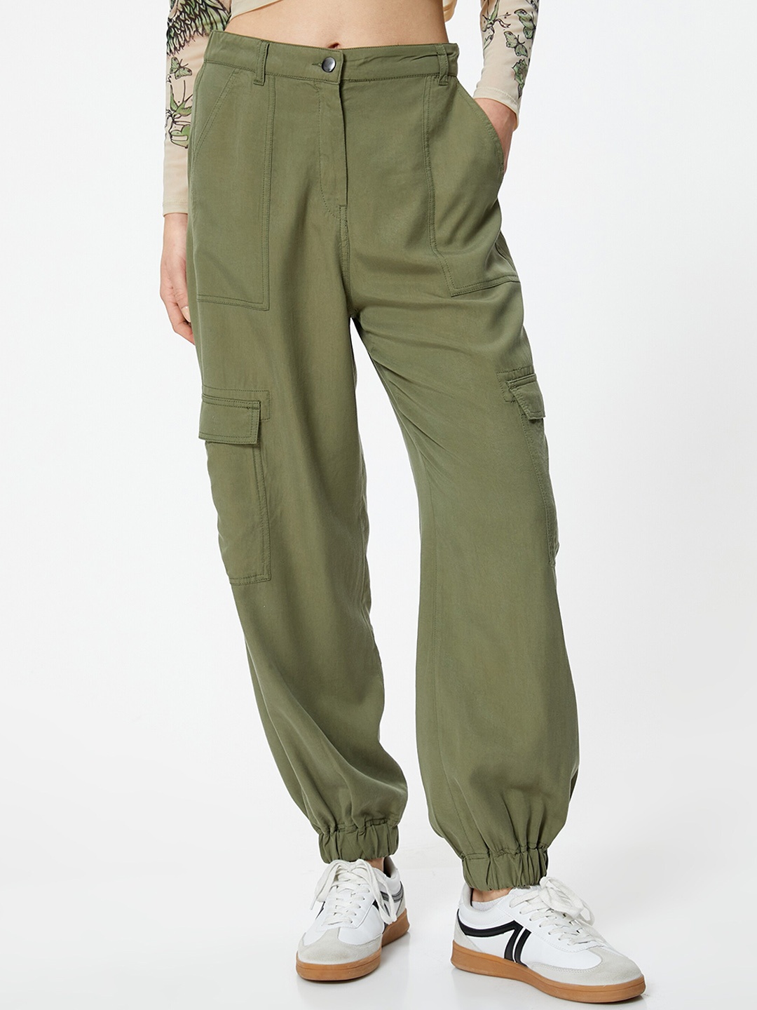 

Koton Women Regular Trouser, Khaki