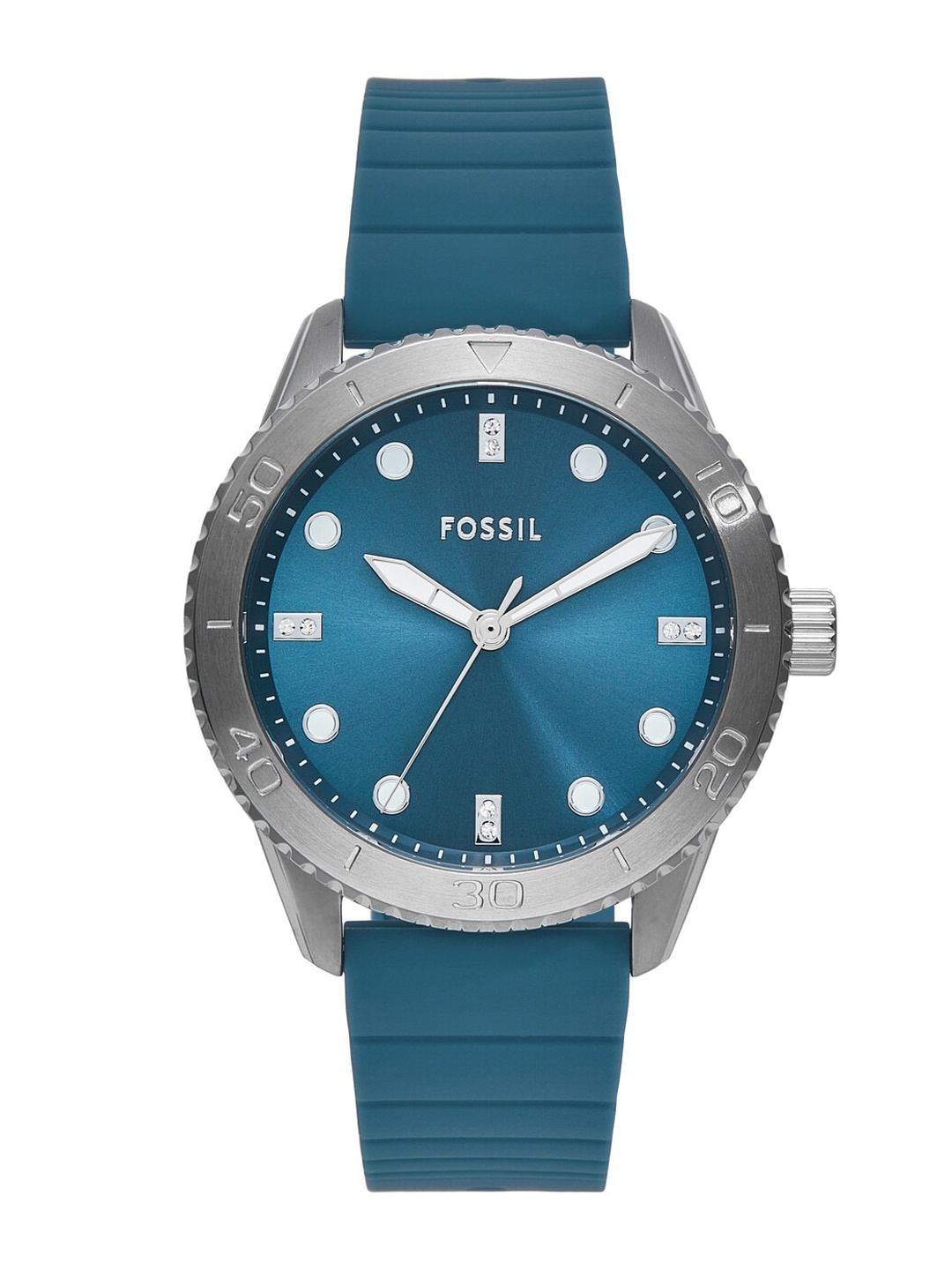 

Fossil Women Embellished Dial & Straps Analogue Watch BQ3939, Blue