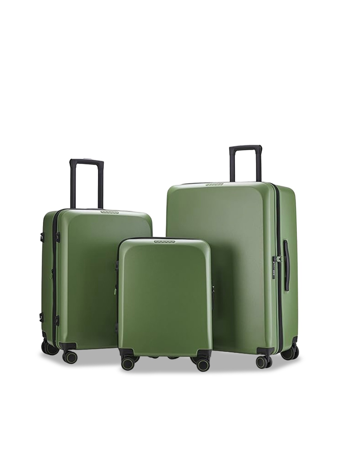 

VERAGE Freeland Set of 3 Hard Sided Trolley Bags, Green