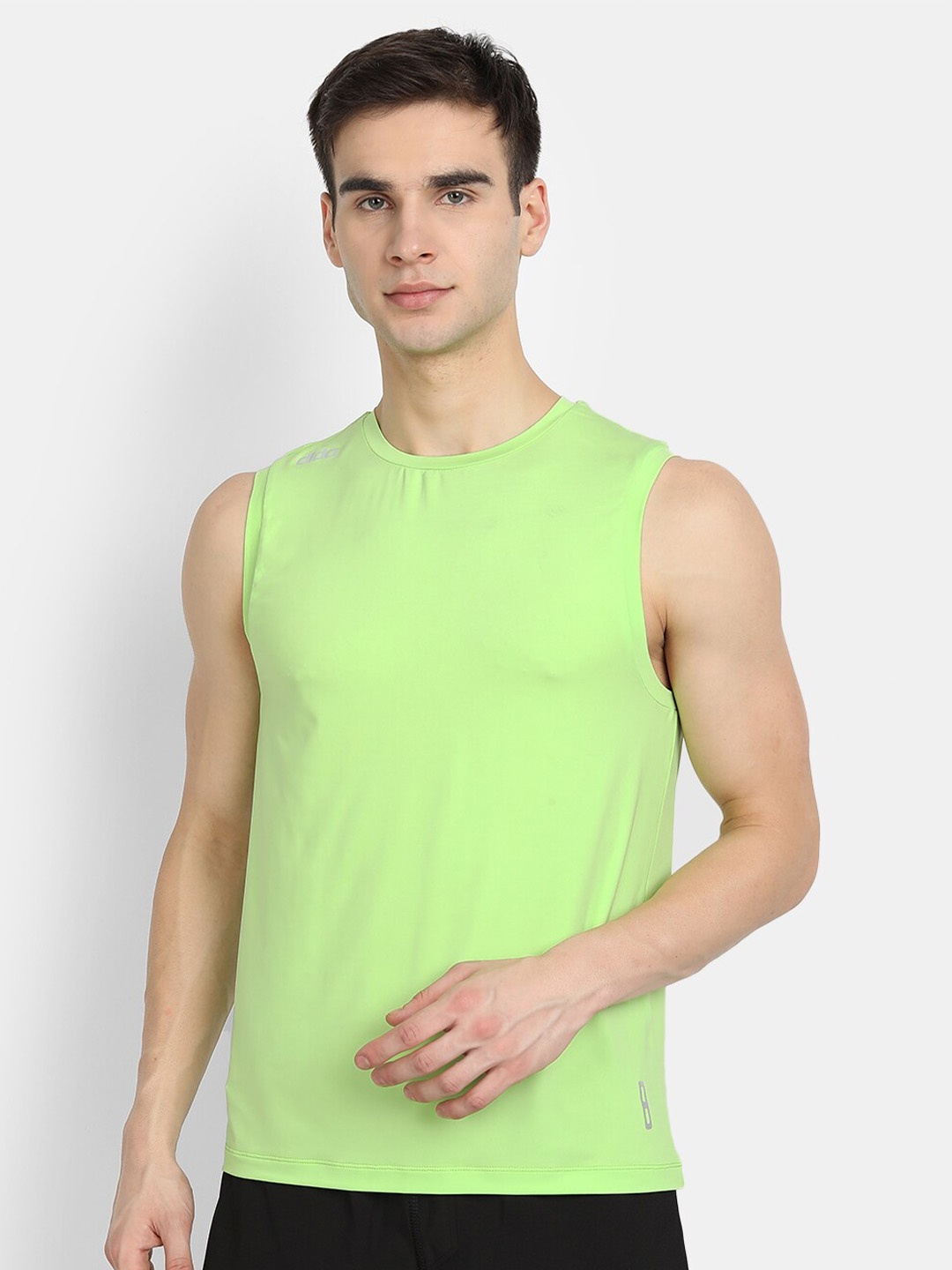 

DIDA Men Dri-FIT Raw Edge T-shirt, Lime green