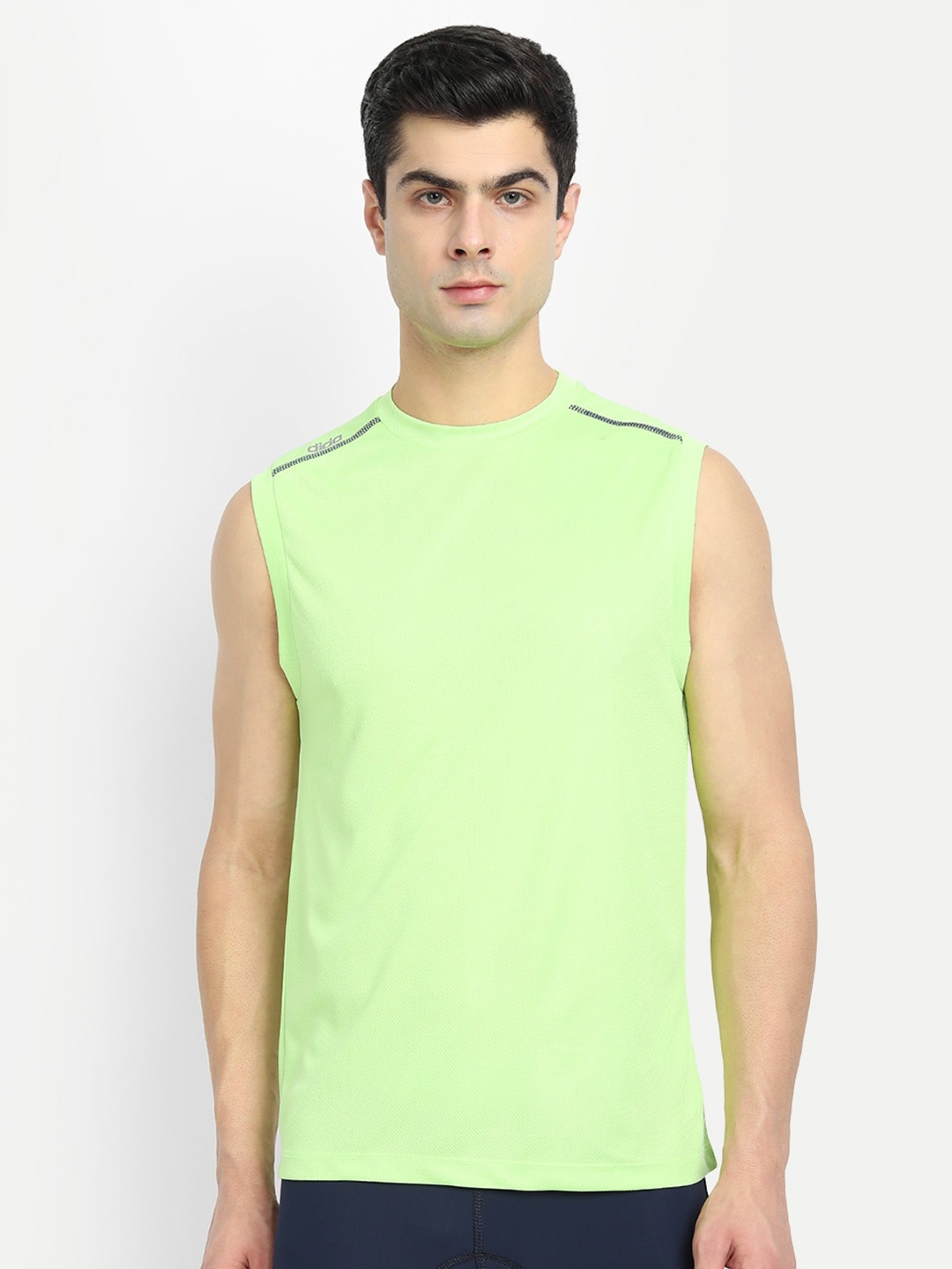 

DIDA Men Dri-FIT Raw Edge T-shirt, Lime green