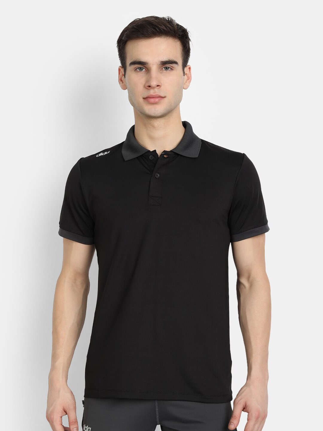 

DIDA Men Polo Collar Dri-FIT T-shirt, Grey