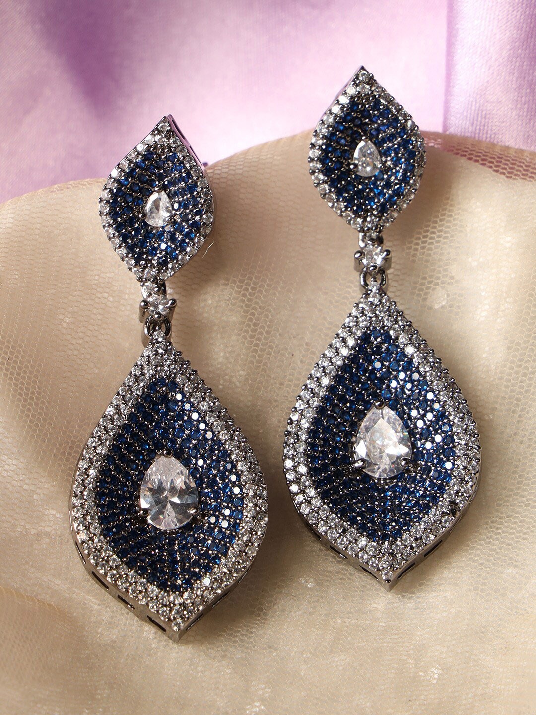 

justpeachy Contemporary Drop Earrings, Blue