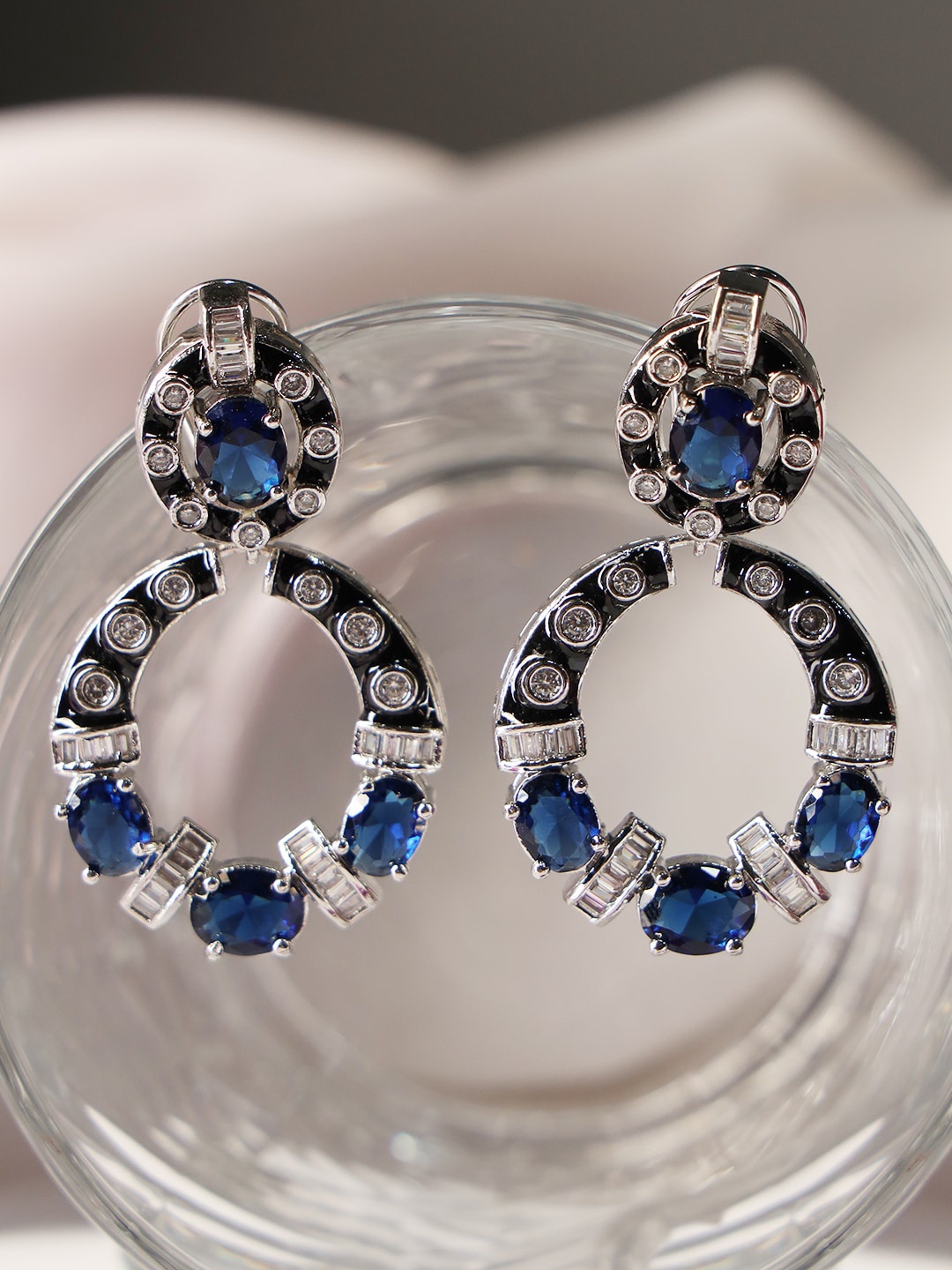 

justpeachy Contemporary Drop Earrings, Blue