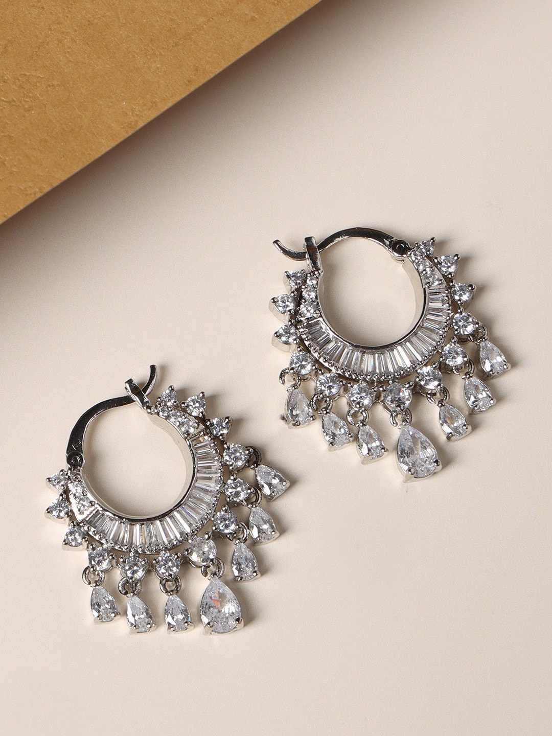 

justpeachy Silver-Plated Contemporary Studs Earrings