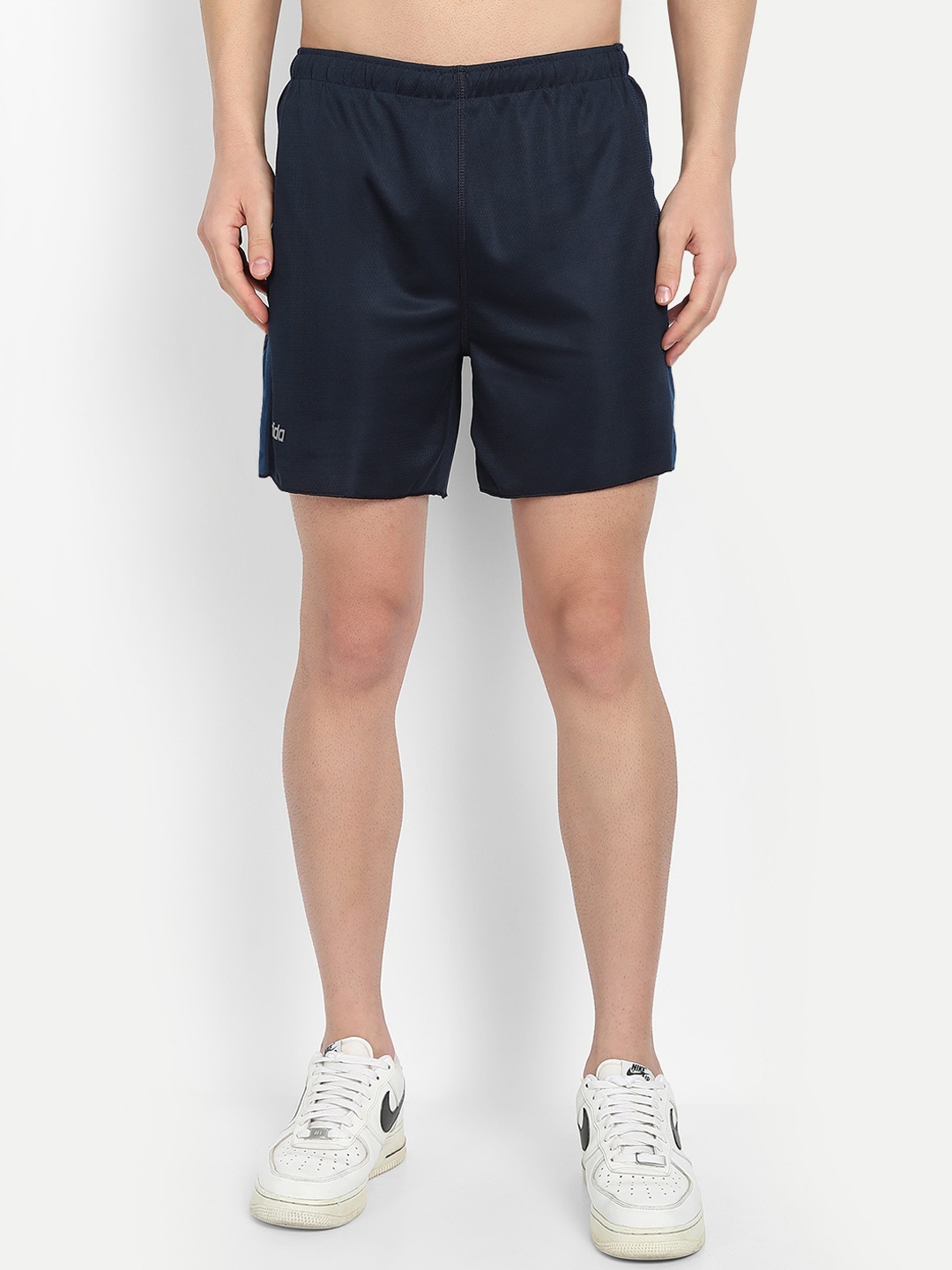 

DIDA Men Mid Rise Dri-FIT Running Sports Shorts, Navy blue