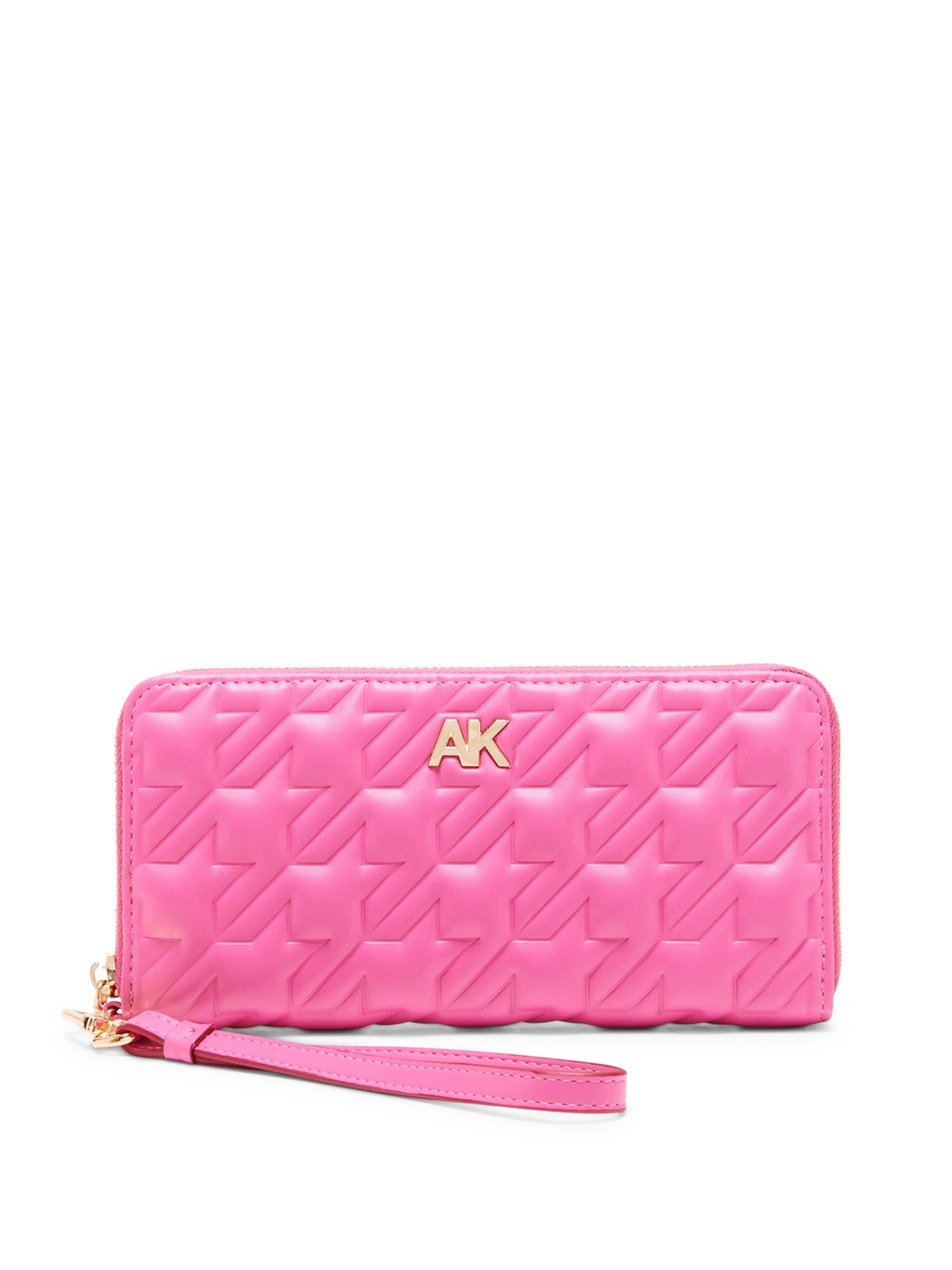 

ANNE KLEIN Women Quilted Zip Around Wallet, Fuchsia